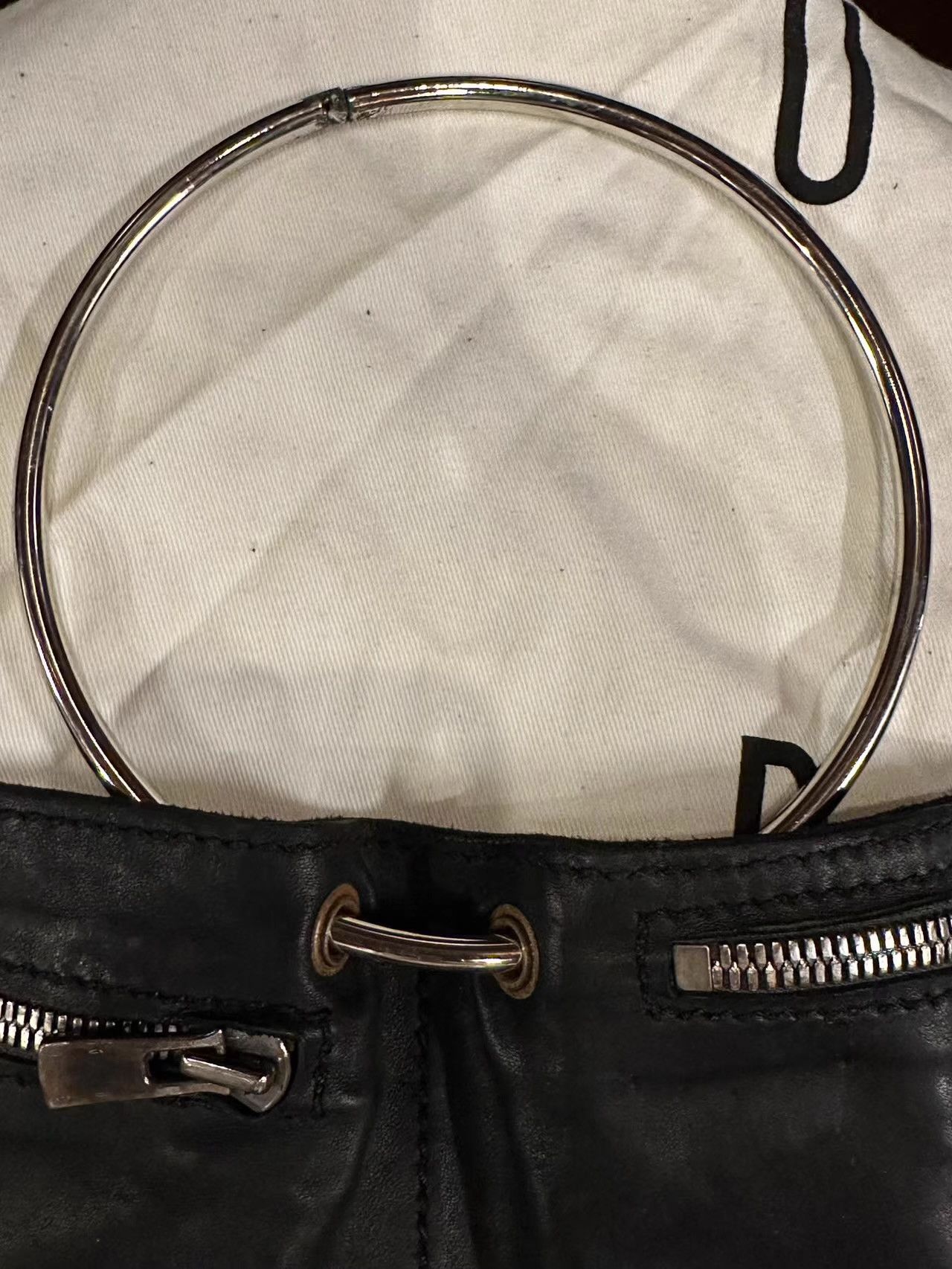 Guidi GUIDI Black G10 Ring‑Detail Foldable Handbag Ｑ25 Size ONE SIZE - 2 Thumbnail