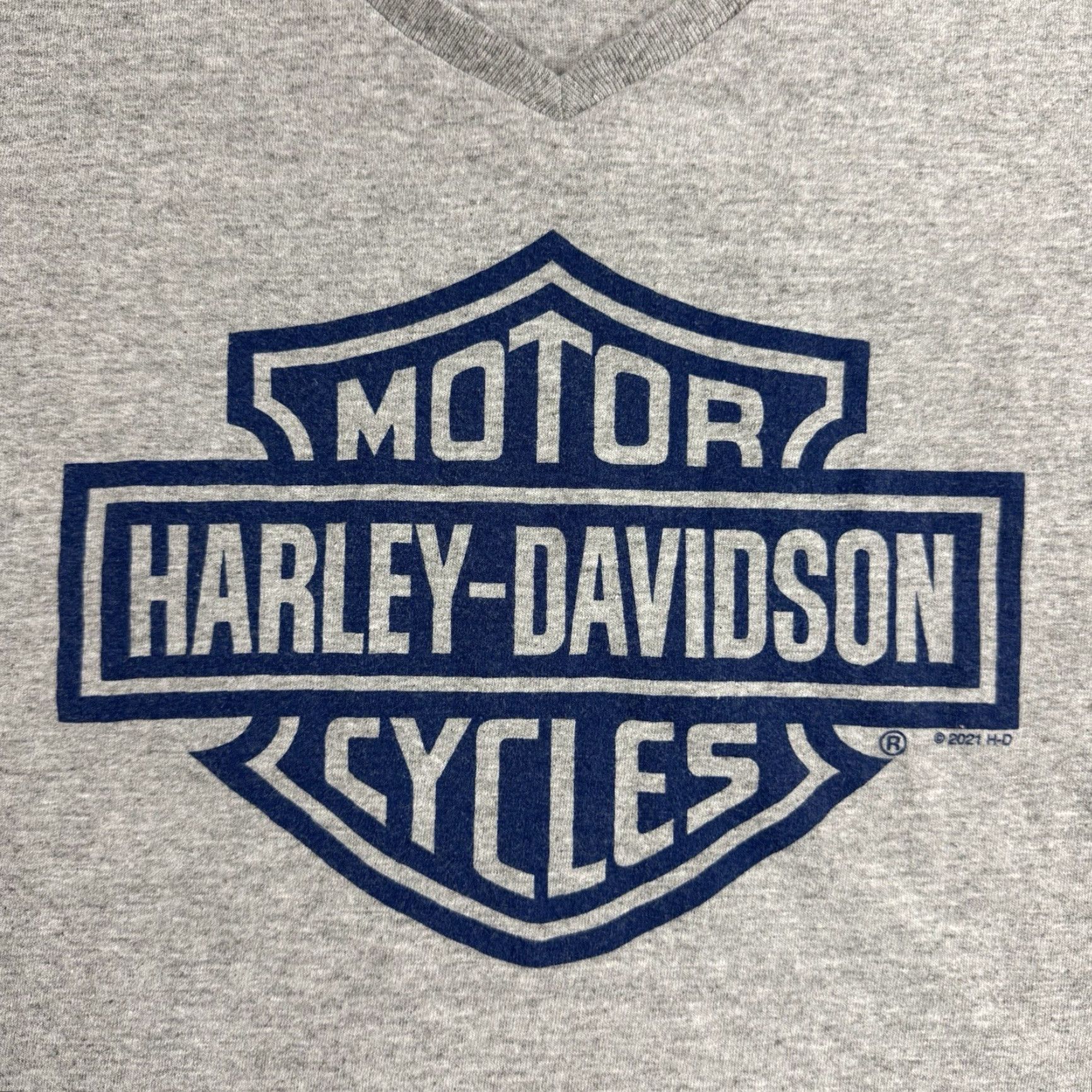 Harley Davidson Harley-Davidson Women's Bar & Shield Logo Gray Short Sleeve V-Neck T-Shirt M Size M / US 6-8 / IT 42-44 - 2 Thumbnail