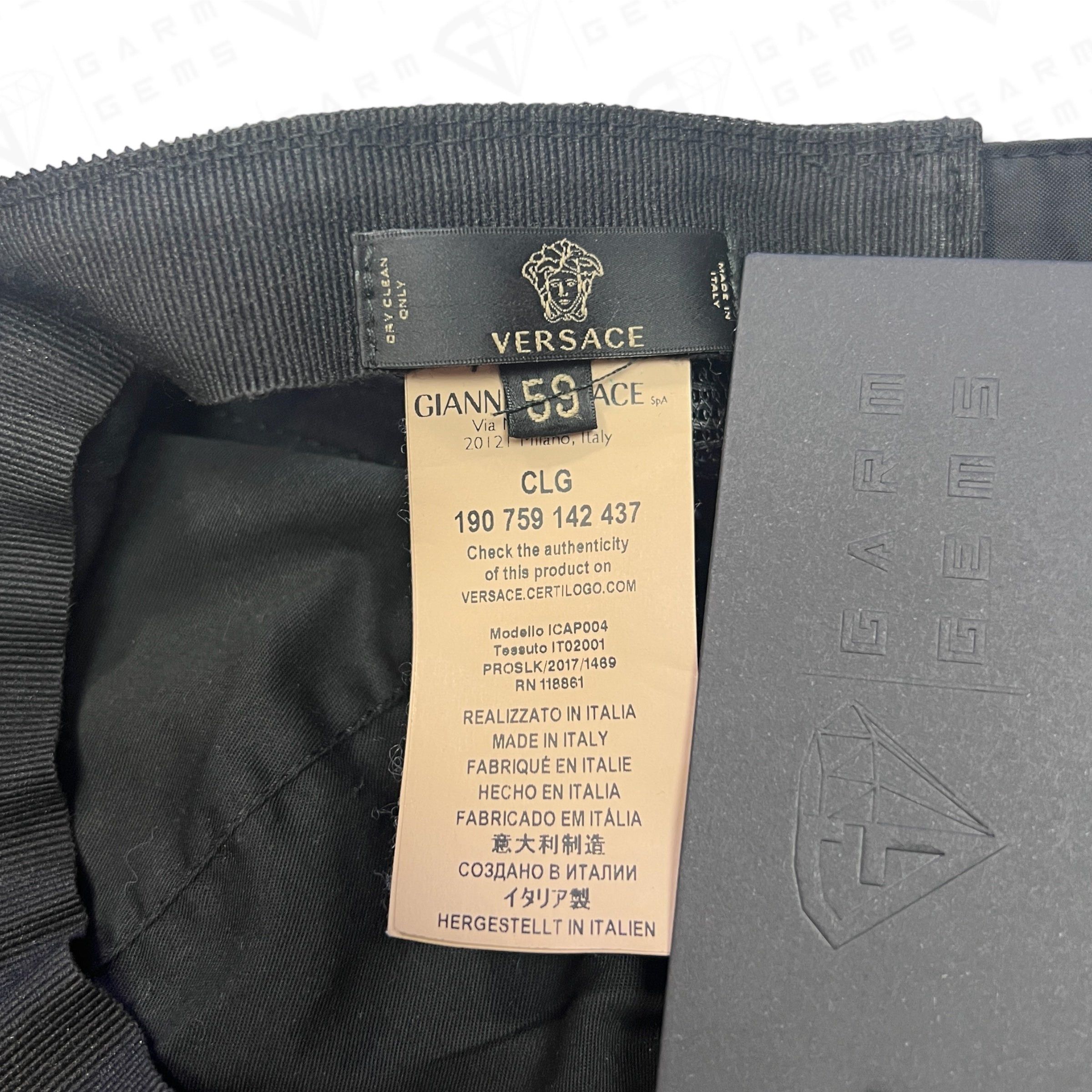 Versace Versace Medusa Logo Cap Size ONE SIZE - 7 Thumbnail
