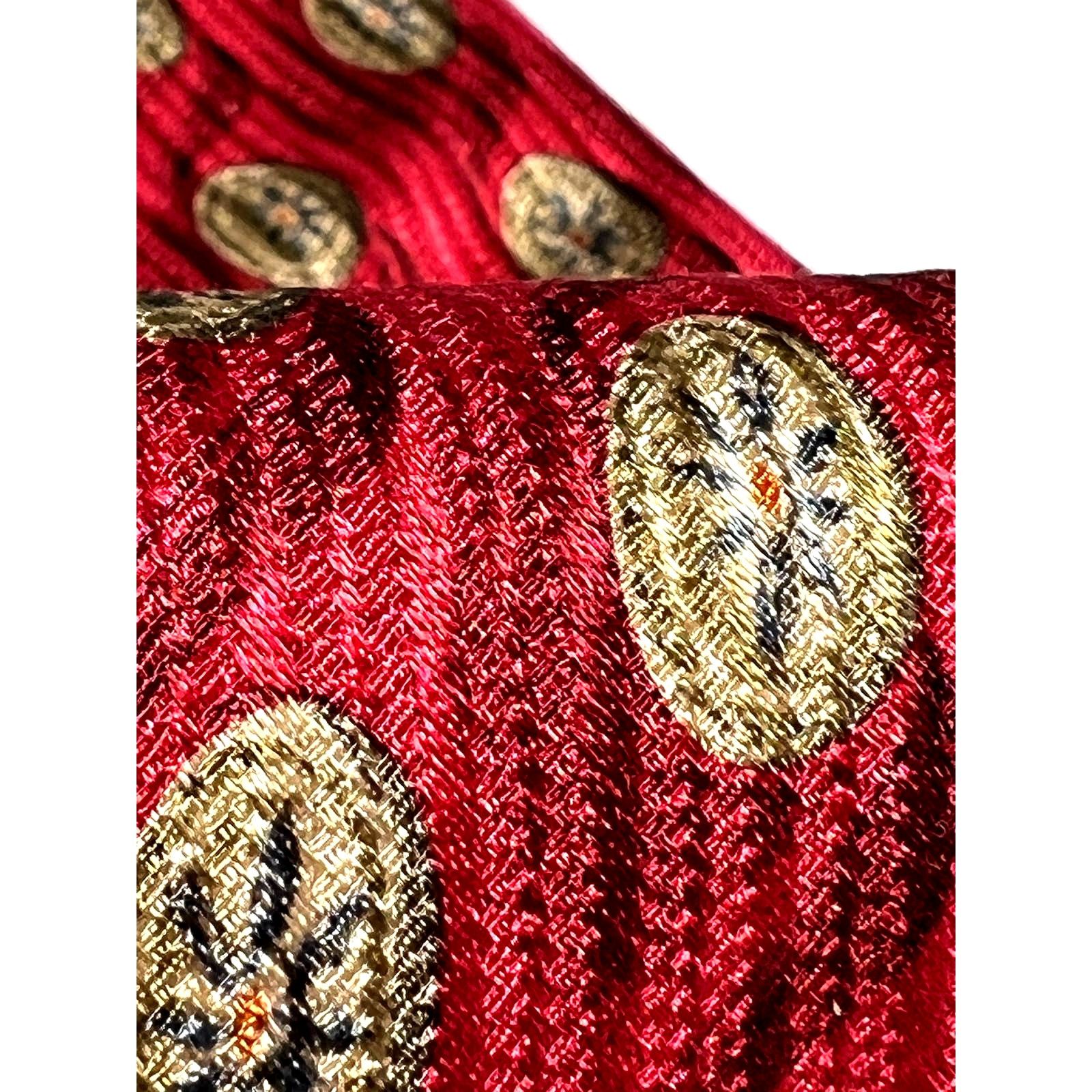 Robert Talbott Robert Talbott Best Class Red Men's Geometric 100% Silk Tie Size ONE SIZE - 5 Thumbnail