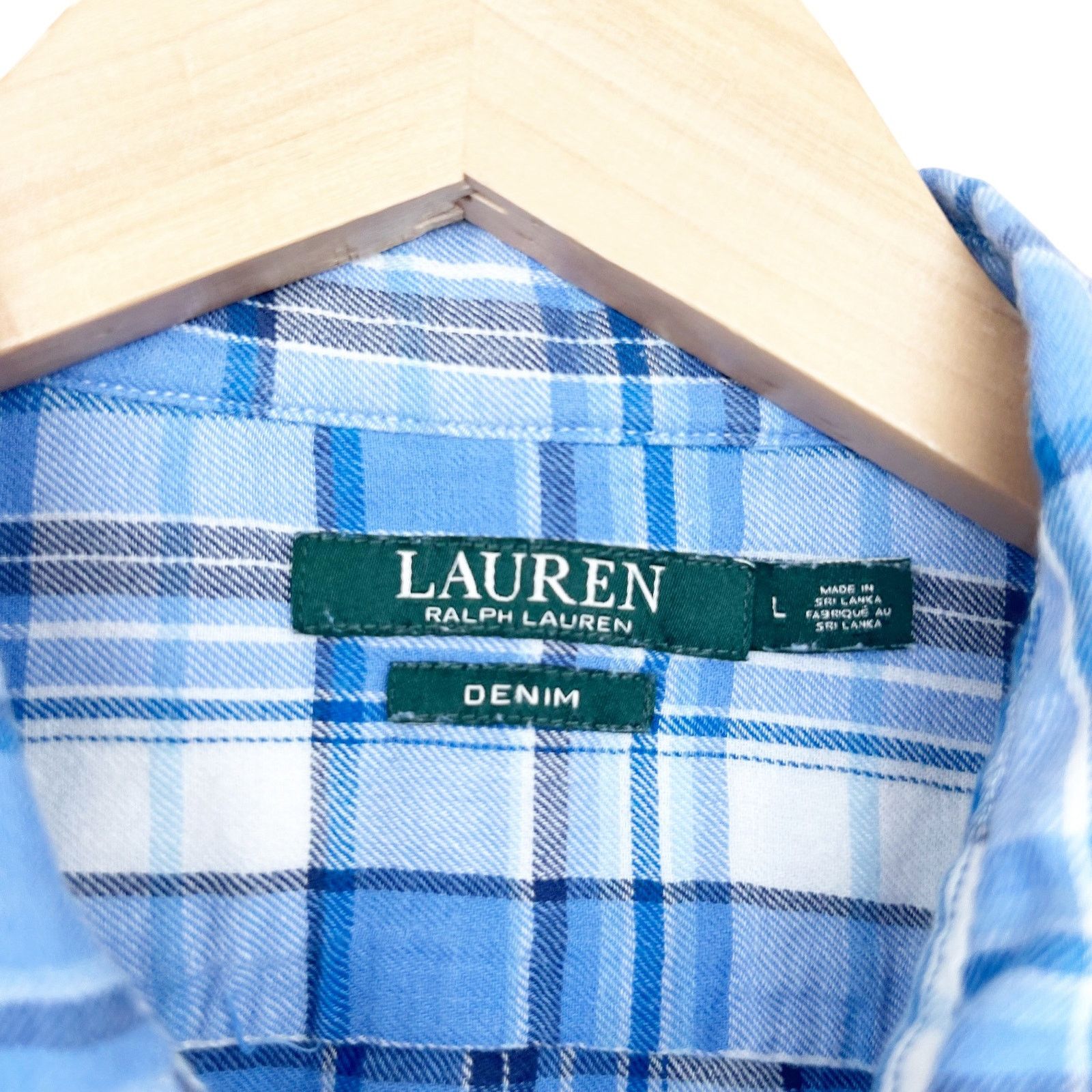 Lauren Ralph Lauren Lauren Ralph Lauren Blue White Plaid Button Down Sz L Size US L / EU 52-54 / 3 - 2 Thumbnail