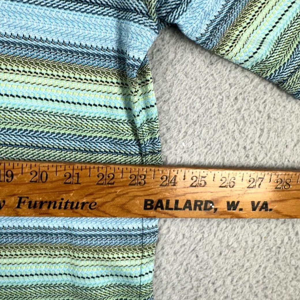 Vintage VINTAGE Tehama Shirt Polo Mens XL Blue Green Striped Pima Cotton Knit Rugby Outdoor Casual Size US XL / EU 56 / 4 - 7 Thumbnail