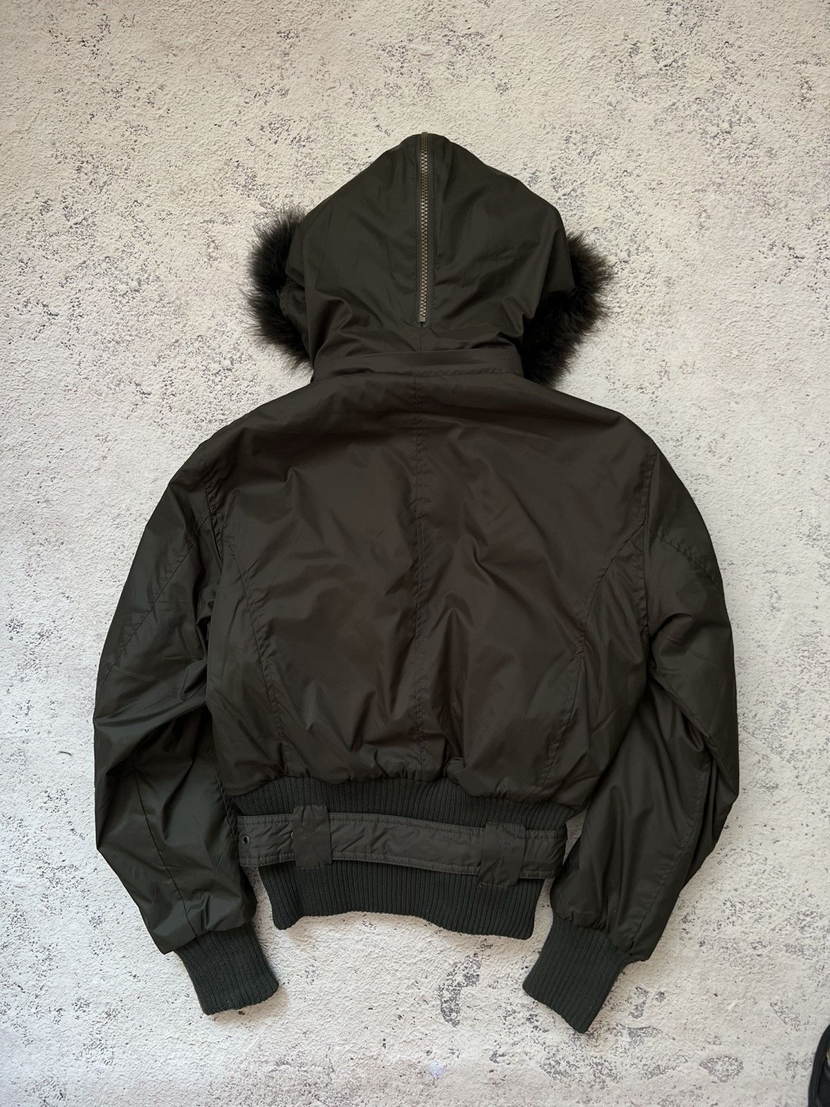 Le Grande Bleu (L.G.B.) Y2K RARE FAUX FUR CROPPED BOMBER JACKET JAPANESE GOA STYLE Size M / US 6-8 / IT 42-44 - 8 Thumbnail