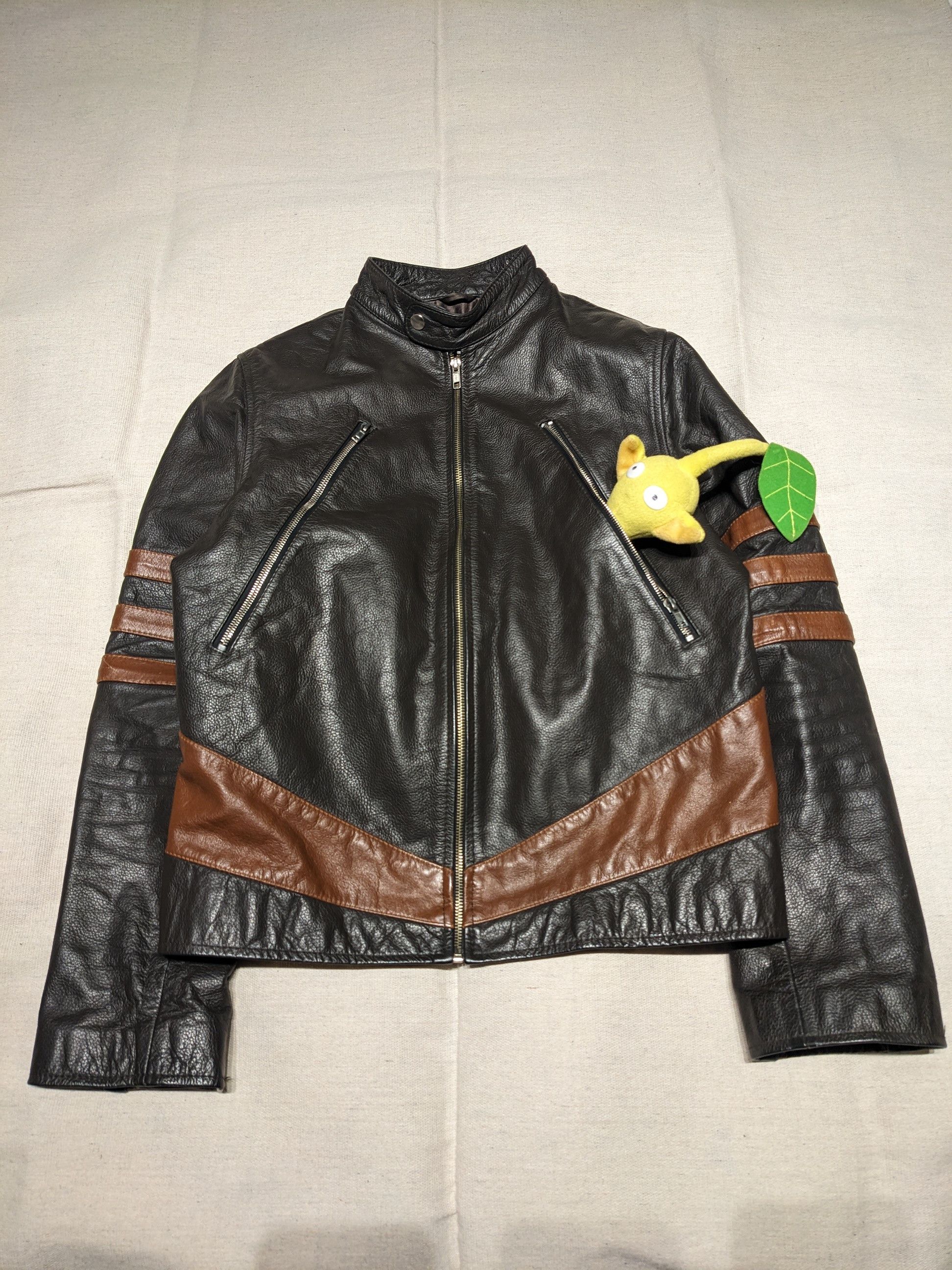 Other Vintage Leather Cafe Racer Moto Jacket men's S/ M Size US S / EU 44-46 / 1 - 1 Thumbnail