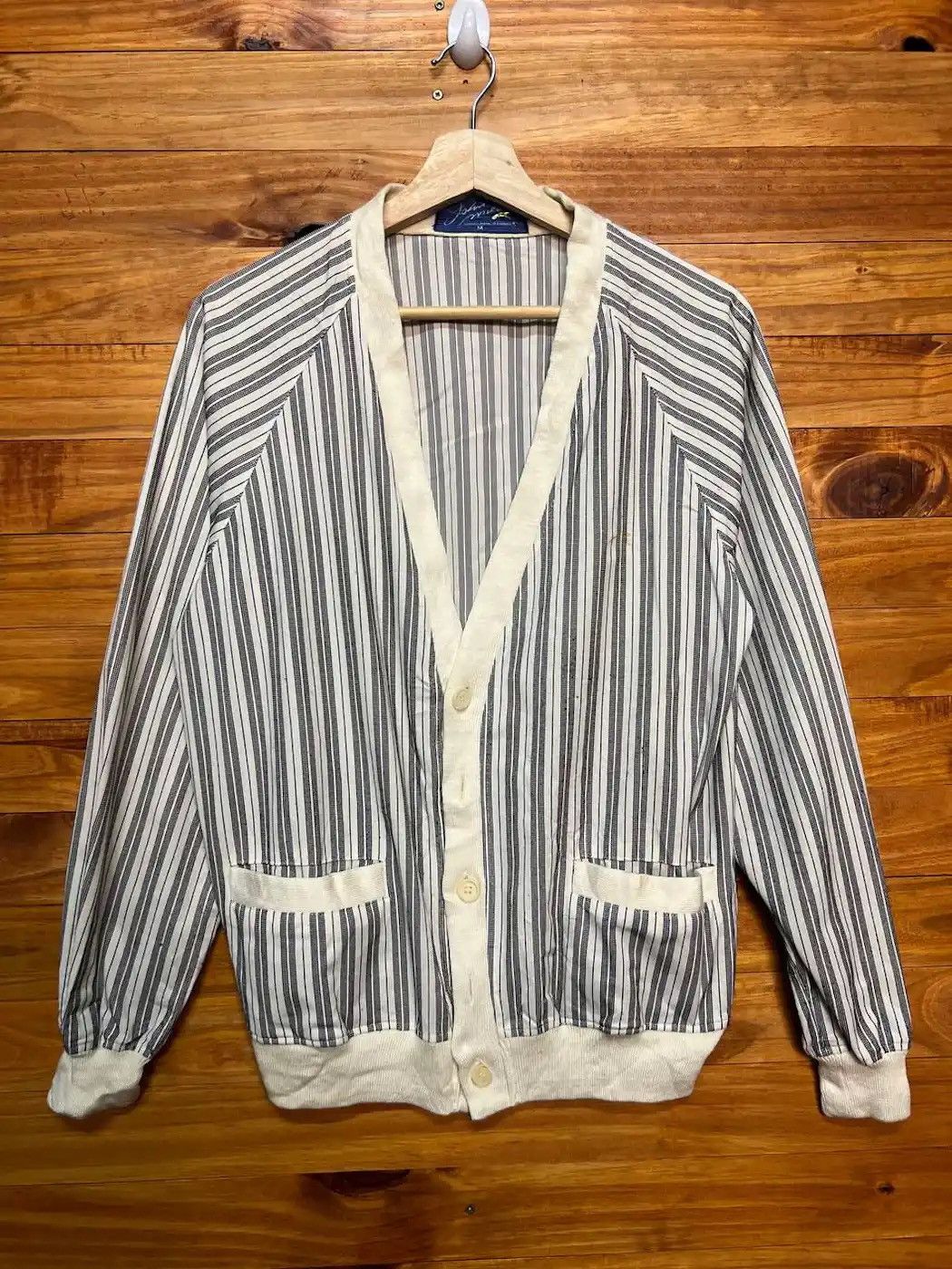 Other Vintage 80s John Miller Stripe Holligan Cardigan Skapunk Size US M / EU 48-50 / 2 - 1 Thumbnail