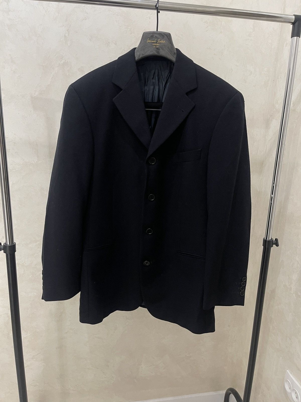 Hugo Boss 🔥Vintage Hugo boss blazer dark blue classic jacket Size 42L - 2 Thumbnail