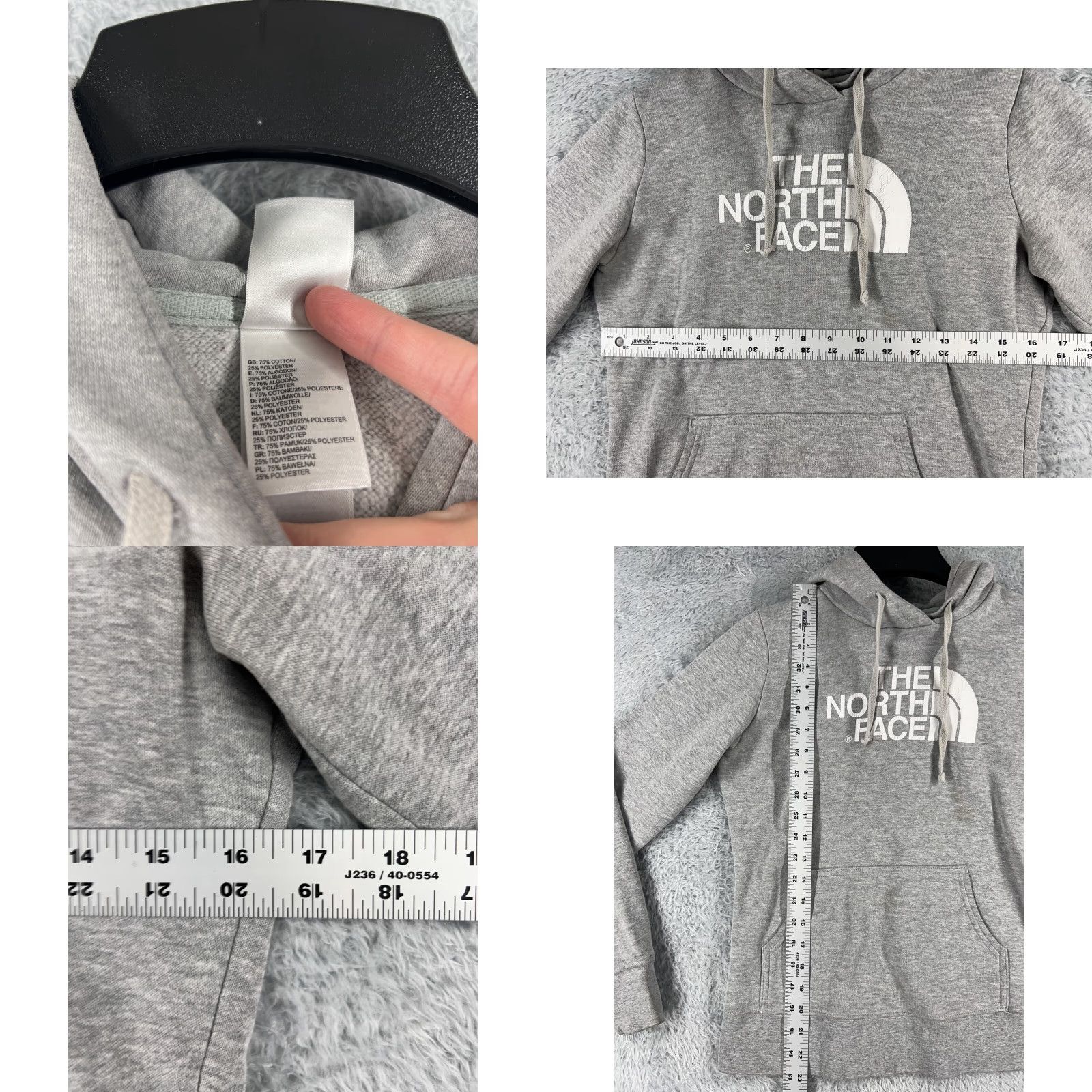 The North Face The North Face Hoodie Womens XS Gray Pullover with Pockets Cotton Logo Jacket Pocket Crew Neck Activewear 90s? Size XS / US 0-2 / IT 36-38 - 8 Thumbnail
