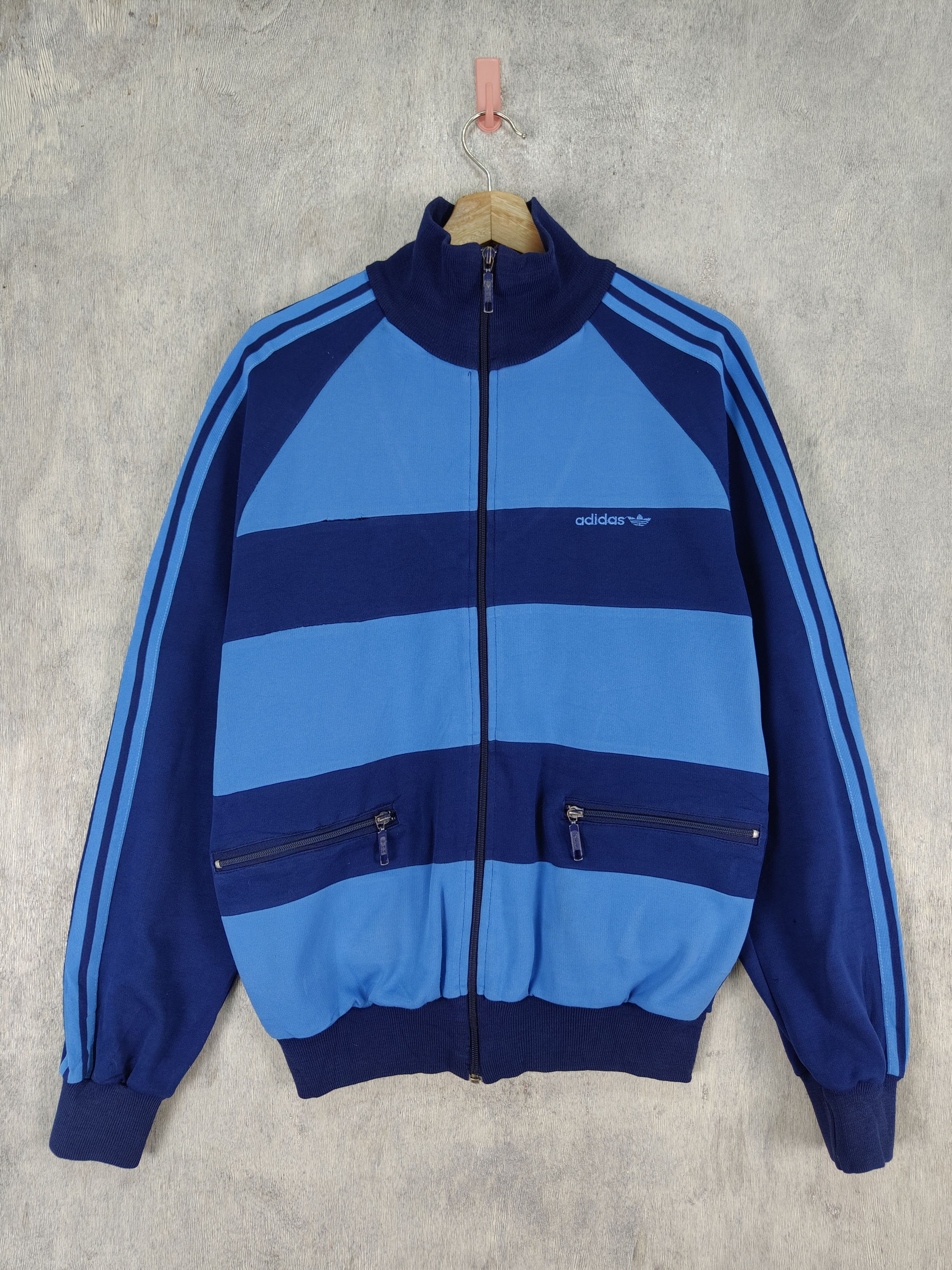 Adidas × Vintage Vintage Adidas Zipper Trainer Jacket Size US L / EU 52-54 / 3 - 1 Thumbnail