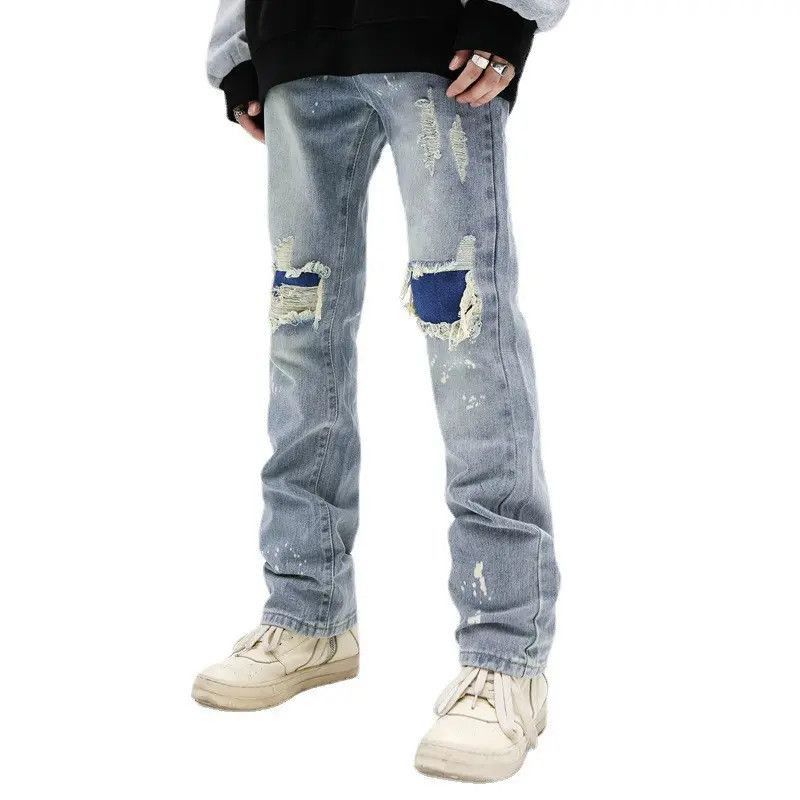 Japanese Brand Straight leg ripped jeans Size US 30 / EU 46 - 5 Thumbnail