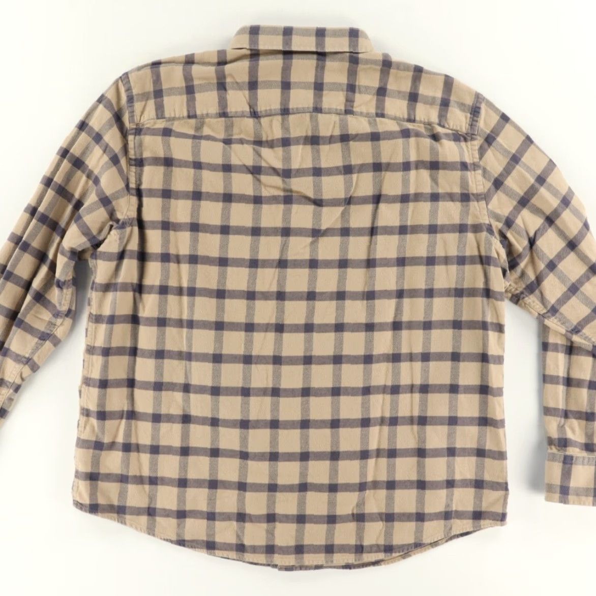 UNTUCKit Untuckit Barnard Flannel Cotton Plaid Button Up Shirt Tan Mens 2XL Size US XXL / EU 58 / 5 - 4 Thumbnail