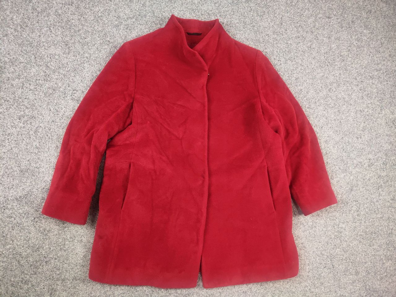 Cinzia Rocca Cinzia Rocca Due coat Red alpaca stand-up collar Jacket Size XL / US 12-14 / IT 48-50 - 4 Thumbnail