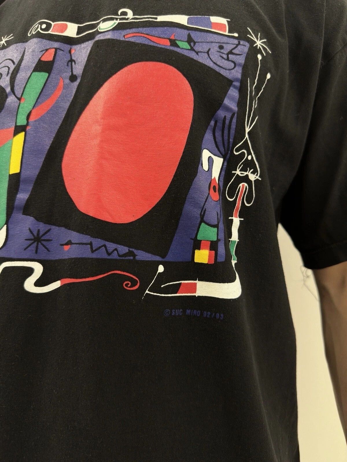 Vintage VINTAGE 1990s ORIGINAL SUC JOAN MIRO PRODUCTION ART SHIRT Size US M / EU 48-50 / 2 - 5 Thumbnail