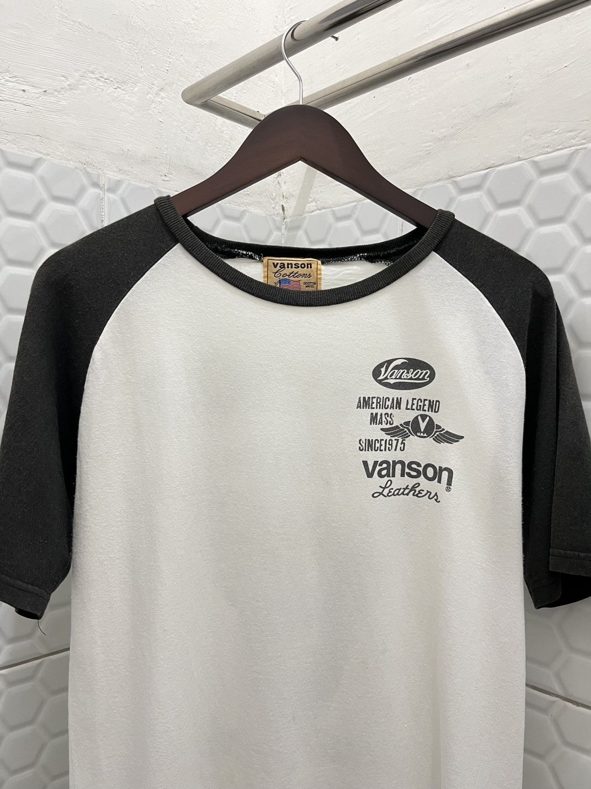 Vanson Leathers Vintage Vanson Leathers Raglan Tee Size US L / EU 52-54 / 3 - 5 Thumbnail