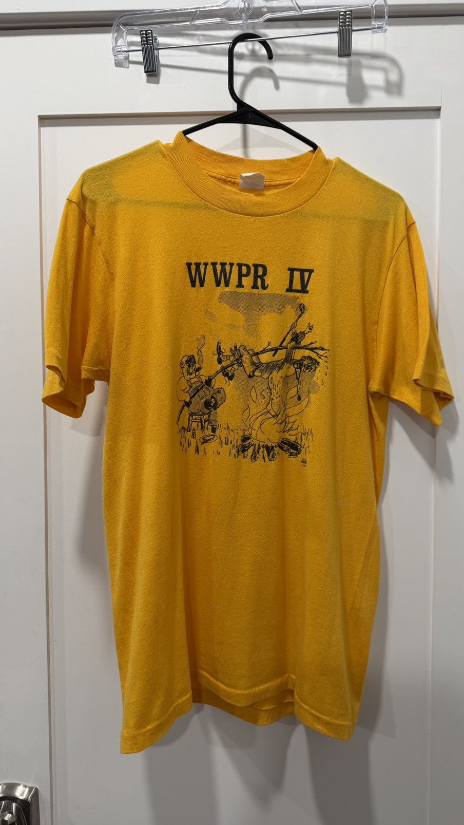 Vintage 80s SINGLE STITCHED “WWPR IV” SHIRT Size US M / EU 48-50 / 2 - 1 Thumbnail