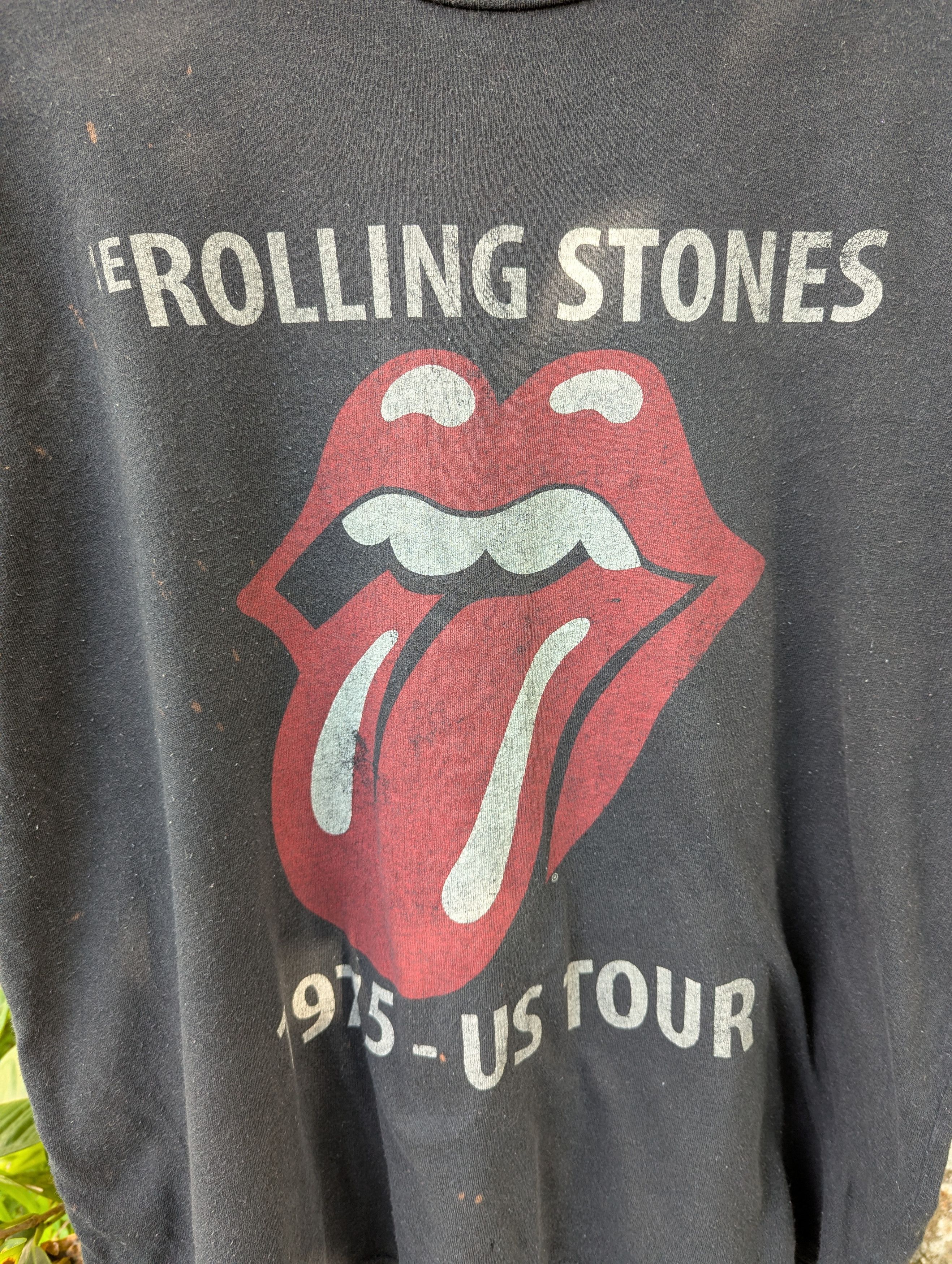 Band Tees Distressed The Rolling Stones 1975 US Tour Tshirt Size L / US 10 / IT 46 - 3 Thumbnail