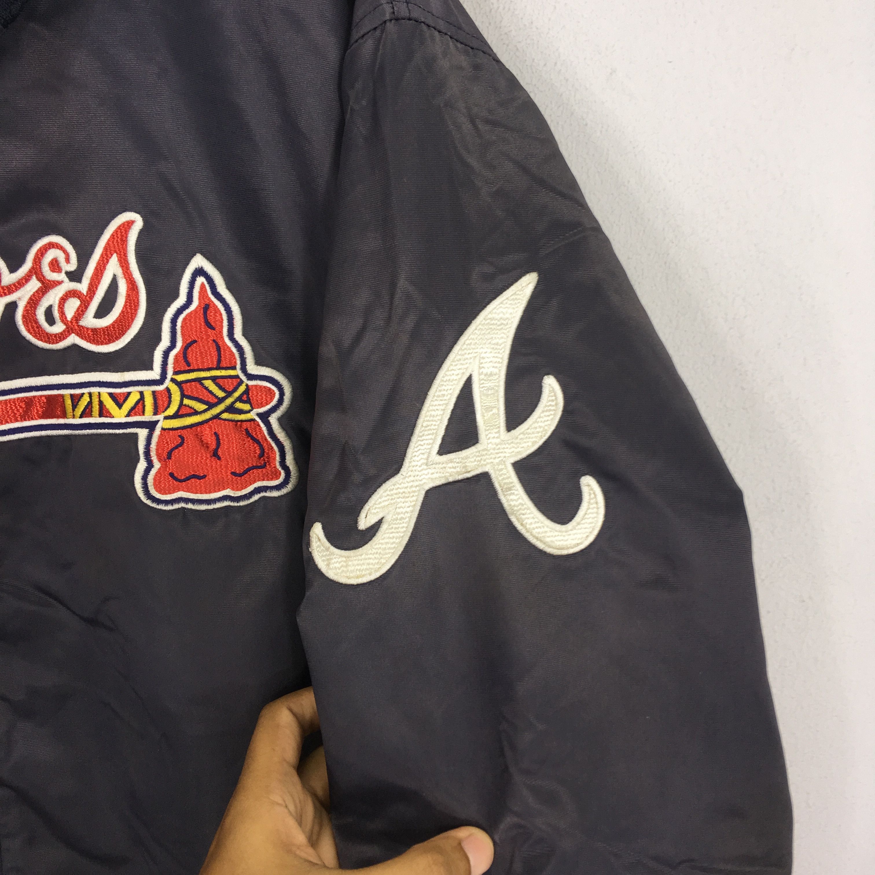 MLB Vintage 90's Atlanta Braves MLB Bomber Jacket Size US L / EU 52-54 / 3 - 9 Thumbnail