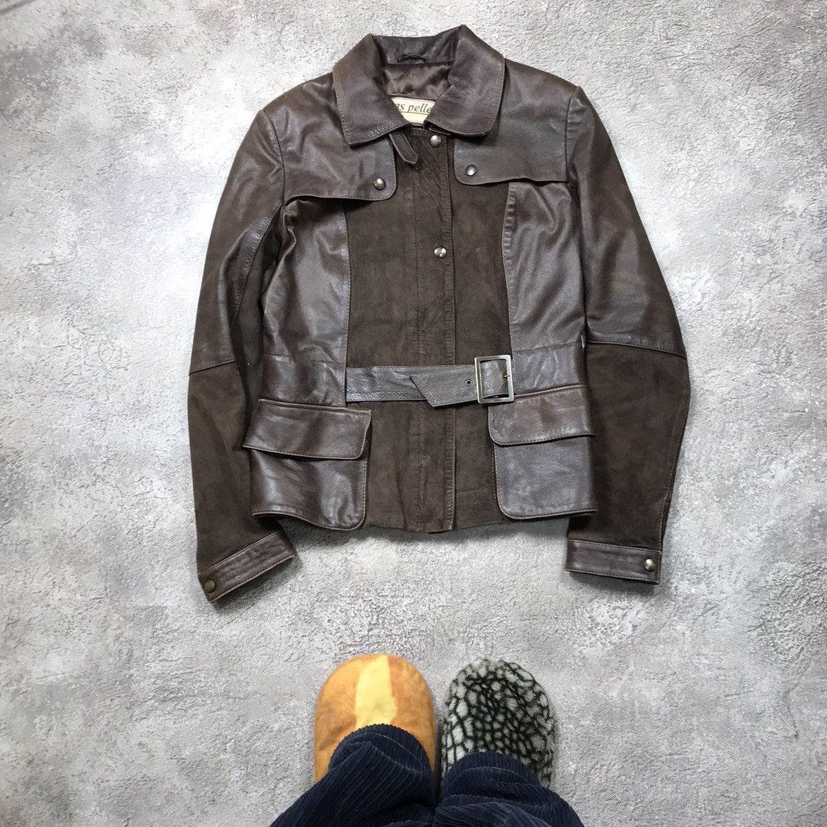 Japanese Brand VINTAGE Y2K LEATHER JACKET JAPAN CASUAL STREETWEAR 90s Size M / US 6-8 / IT 42-44 - 1 Thumbnail