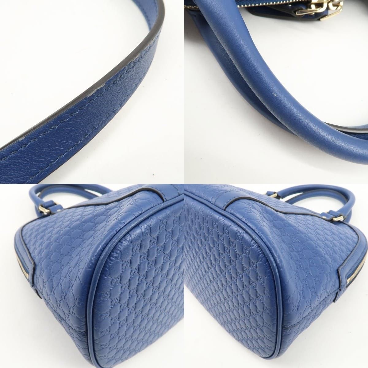 Gucci Gucci Microguccissima Dome Calfskin Shoulder Bag Blue Size ONE SIZE - 4 Thumbnail
