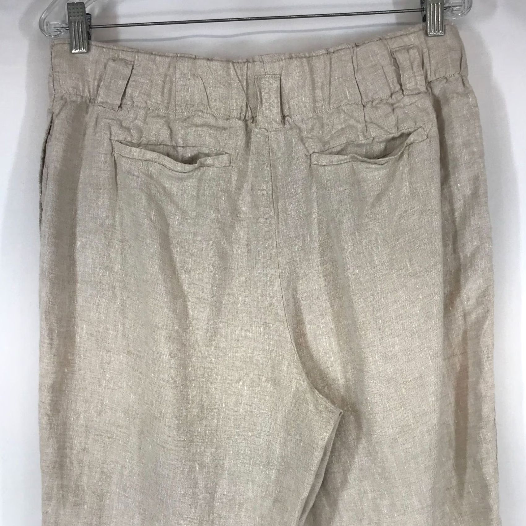 Vintage CHICO'S Women's Beige Linen Casual Pants 8R Size 30" / US 8 / IT 44 - 5 Thumbnail