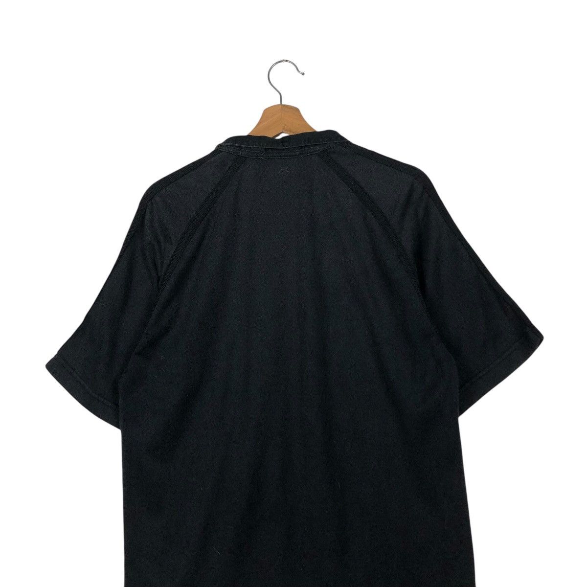 Adidas 📌Vintage Adidas All Black Rugby Polo Collar Big Logo Size US M / EU 48-50 / 2 - 11 Thumbnail