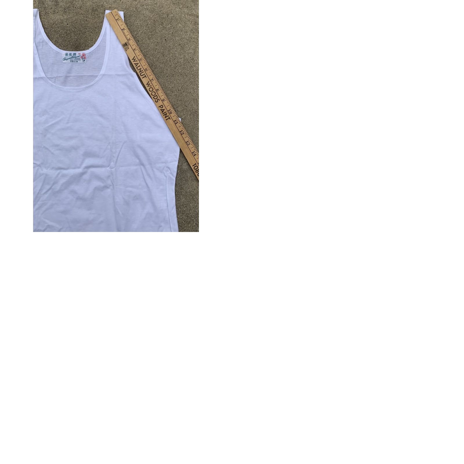 J Brand vintage Chrysanthemum Brand tank top undershirt The Pioneer Knitting Mill 36 Men White Cotton 36 Striped? (note: adjust if necessary) Size US M / EU 48-50 / 2 - 9 Thumbnail