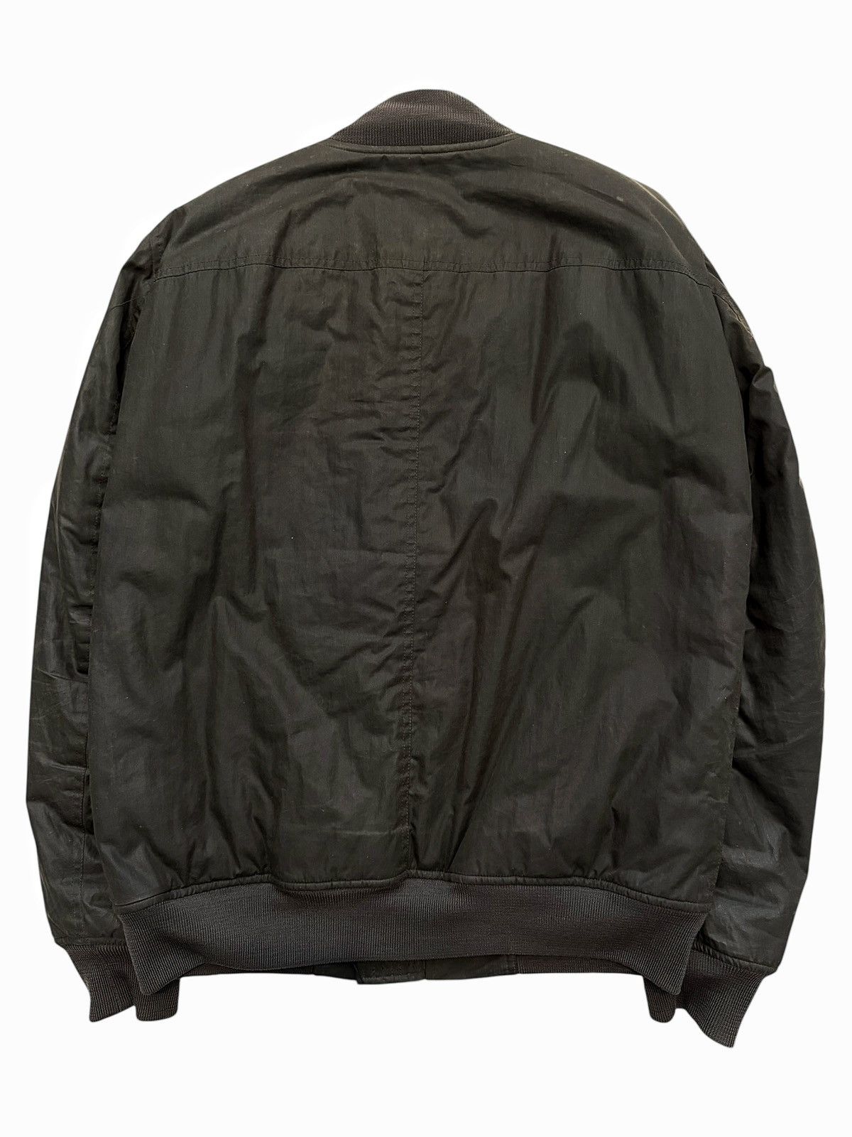 Rick Owens GRAIL 2010 Wax Coated “Army” Bomber Jacket Size US M / EU 48-50 / 2 - 2 Thumbnail