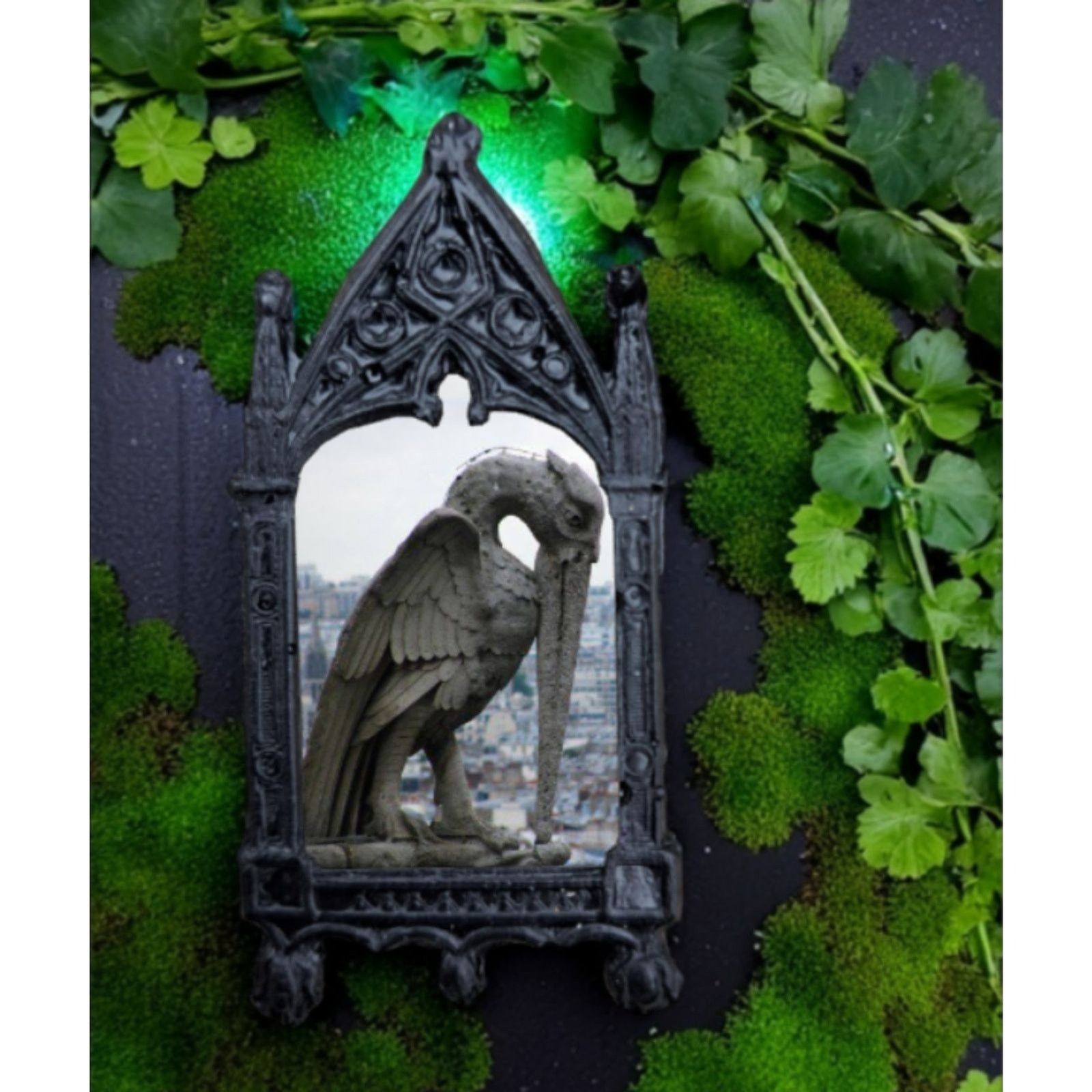 Other Pelican Sculpture Pin Black Arch Cathedral Gothic Size ONE SIZE - 2 Thumbnail