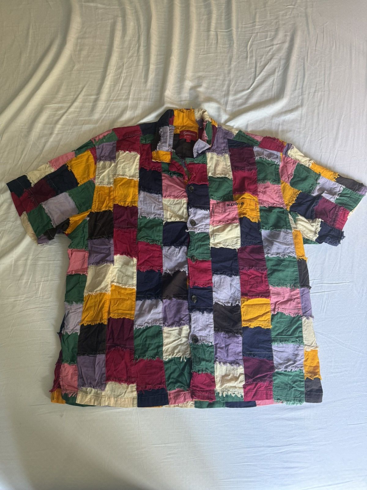 Supreme SS23 Supreme Short Sleeve Button Down Patchwork Shirt Large Size US L / EU 52-54 / 3 - 1 Thumbnail