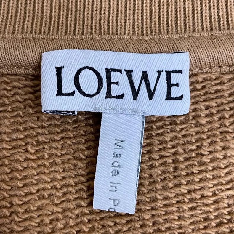 Loewe loewe logo embroidered khaki sweatshirt-2507 Size US S / EU 44-46 / 1 - 1 Thumbnail