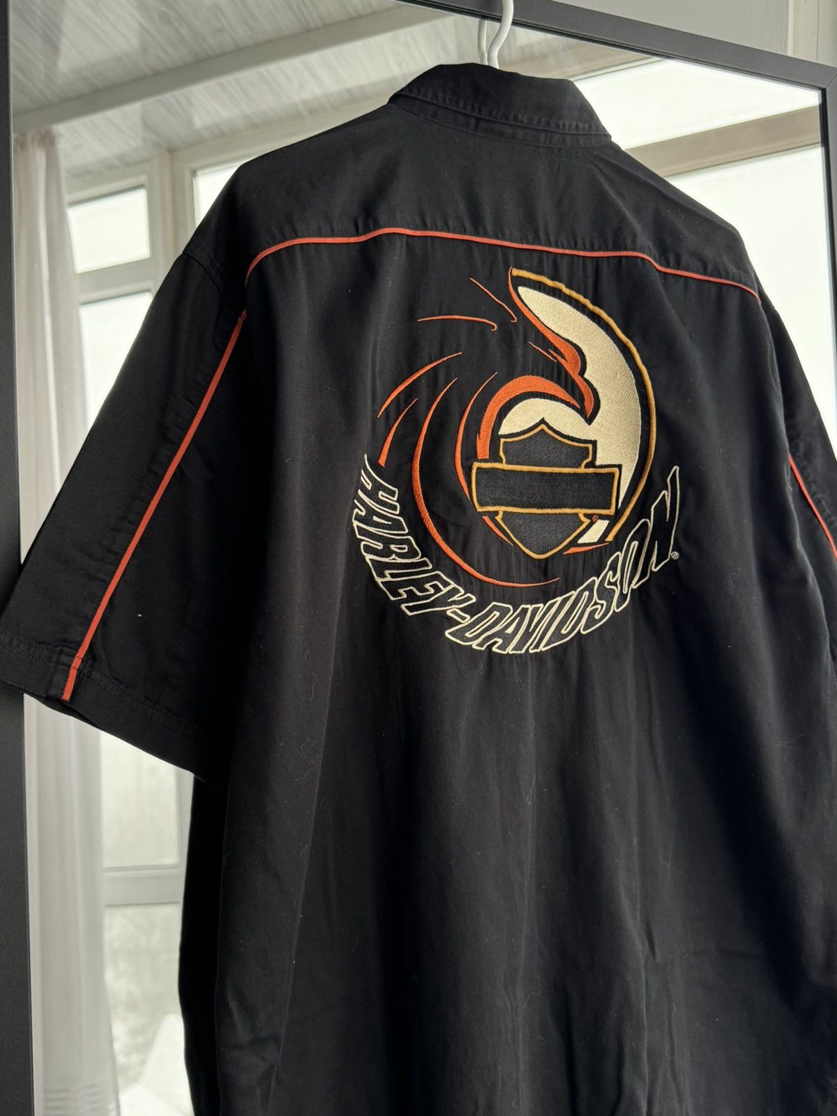 Harley Davidson Vintage Harley-Davidson Moto Short Sleeve Shirt Sz L Size US L / EU 52-54 / 3 - 7 Thumbnail