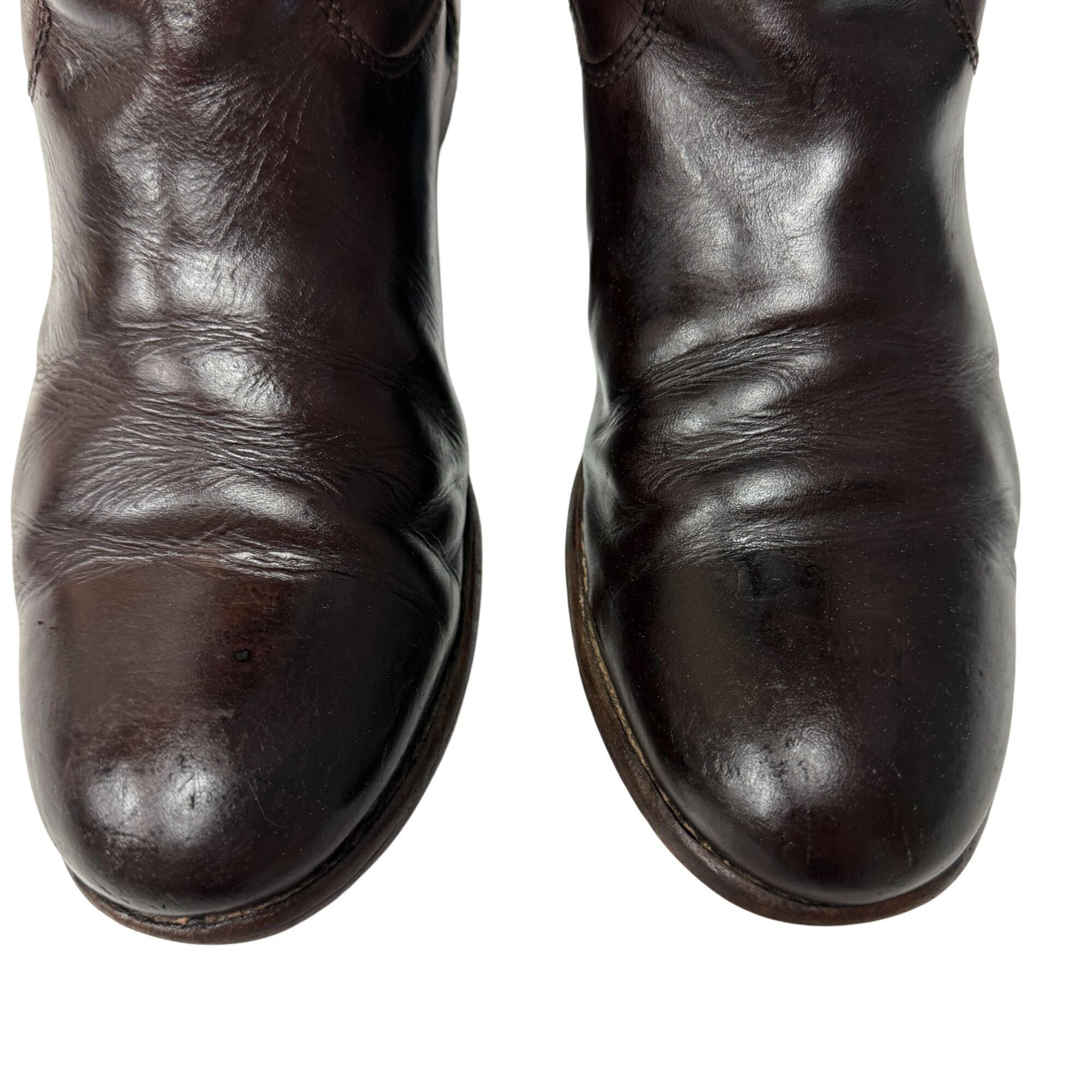 Frye Vtg Frye Melissa 4015 Chocolate Brown Leather TALL Boots Size US 7 / IT 37 - 6 Thumbnail