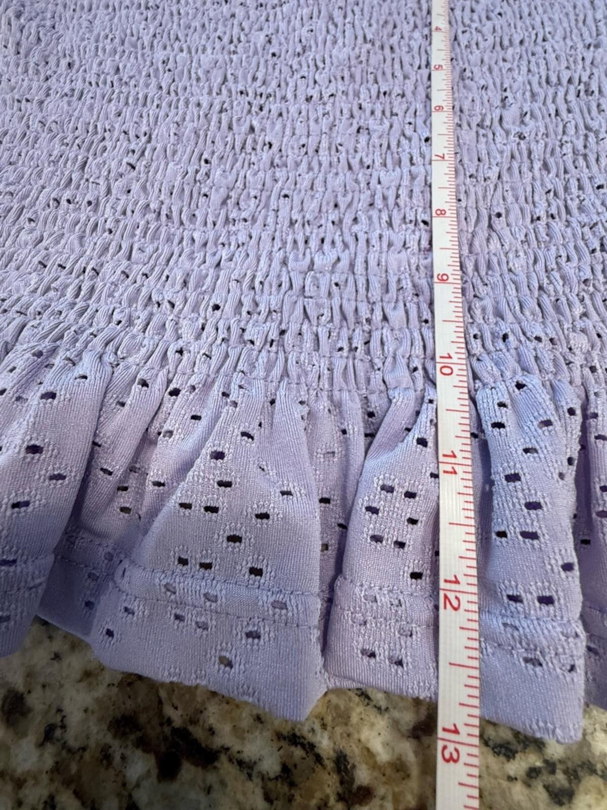 Other eesome purple islet lace smocked long sleeve crop top SZ LG Size L / US 10 / IT 46 - 8 Thumbnail