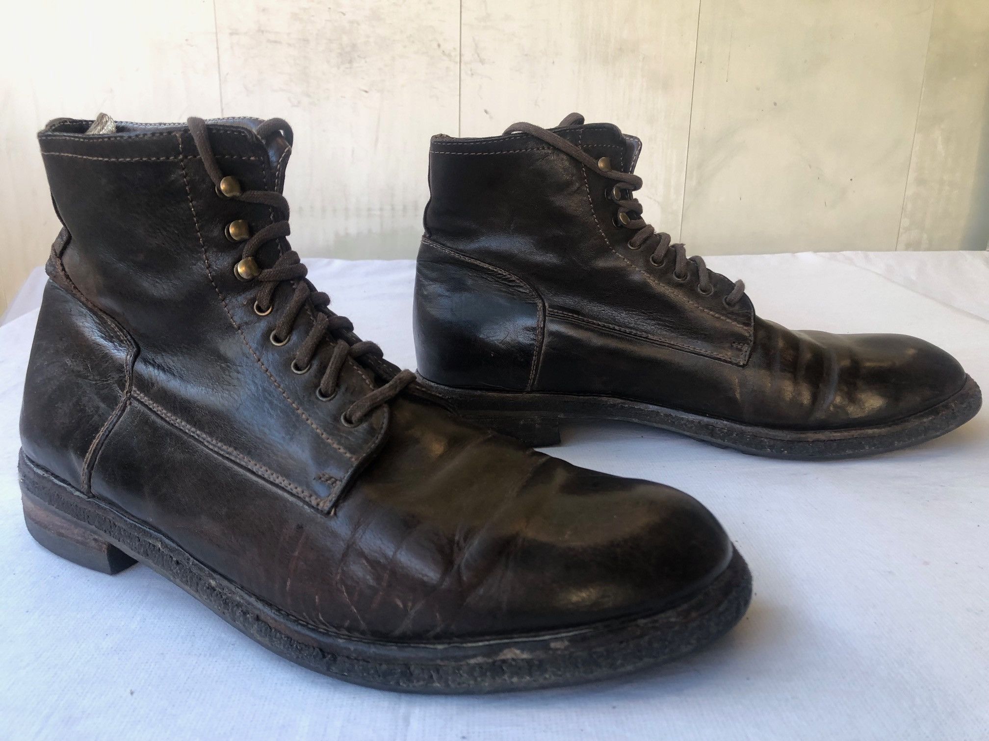 Officine Creative Officine Creative Brown Leather Men's Lace Up Boots Size US 9 / EU 42 - 4 Thumbnail