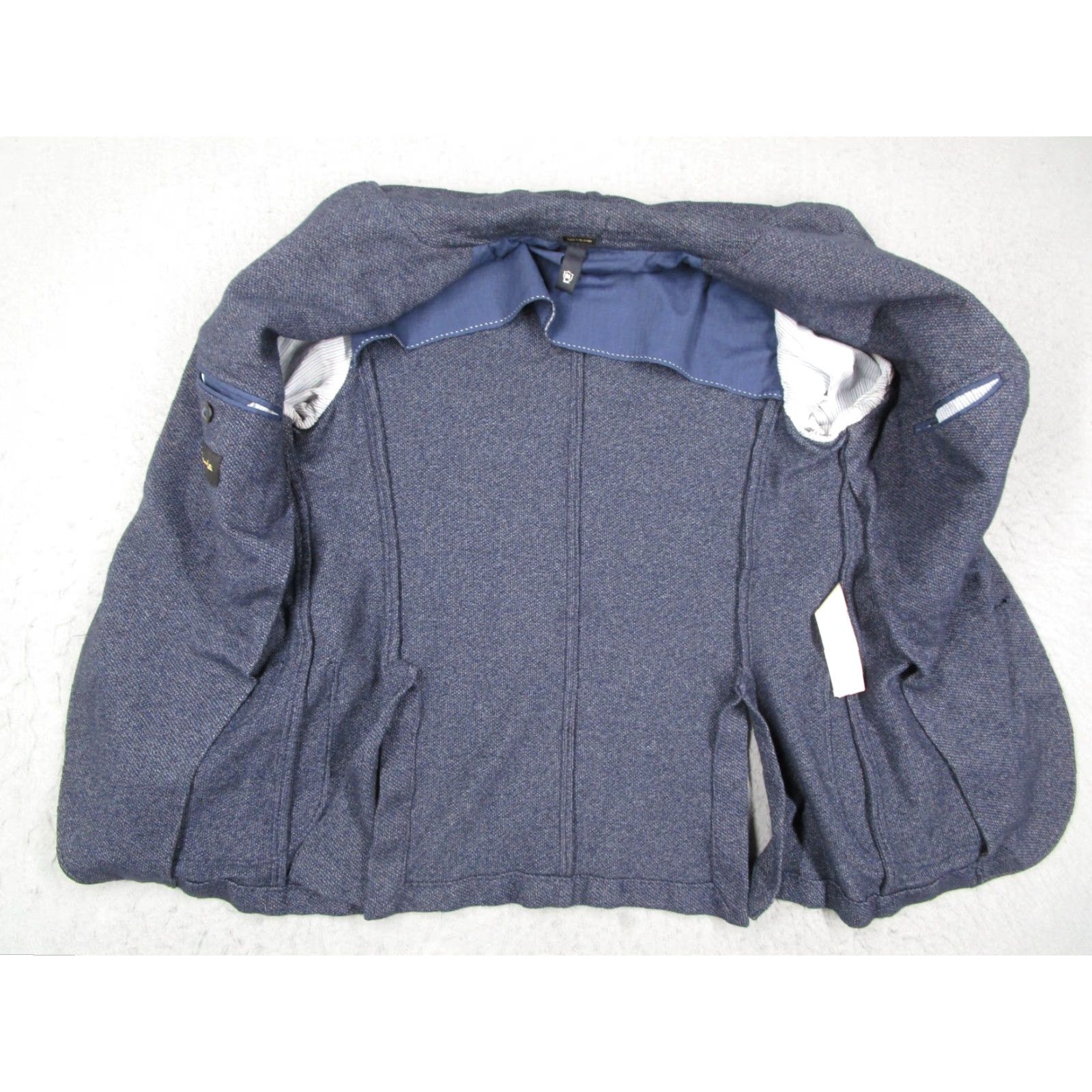Massimo Dutti Massimo Dutti Mens Blazer Sport Coat Jacket Casual Blue Cotton Patch Pocket Single-Breasted Notch Lapel 40 Regular Mens Size 40R - 4 Thumbnail