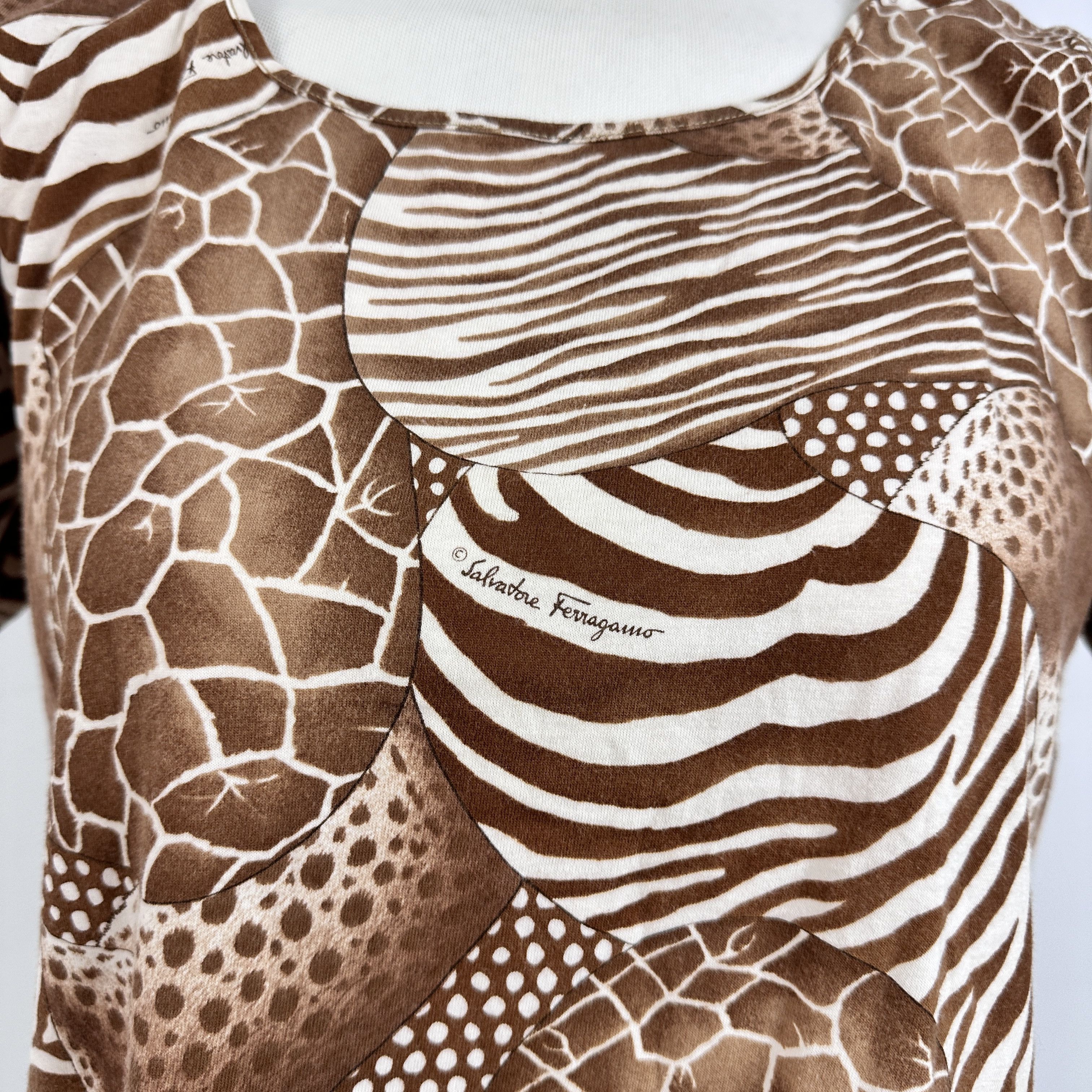 Salvatore Ferragamo T-shirt Salvatore Ferragamo Animalier – XL Size XL / US 12-14 / IT 48-50 - 6 Thumbnail