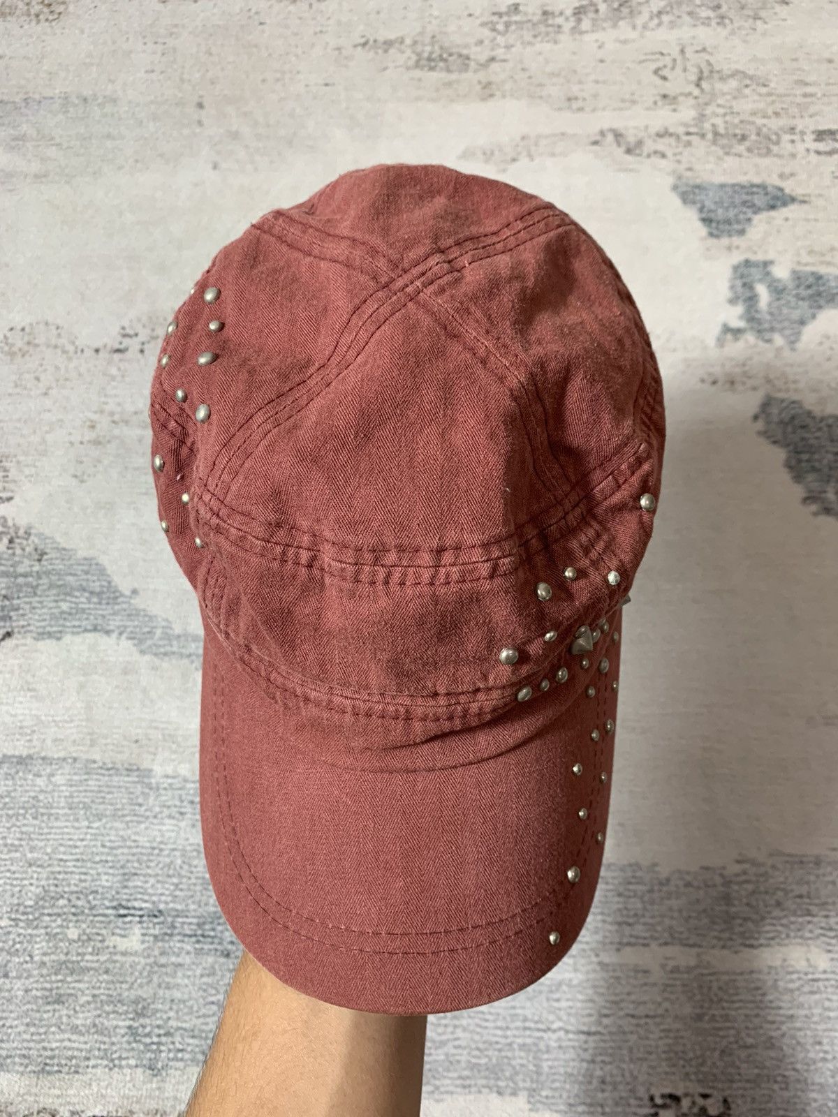 Japanese Faded Studded Hat balenciaga style