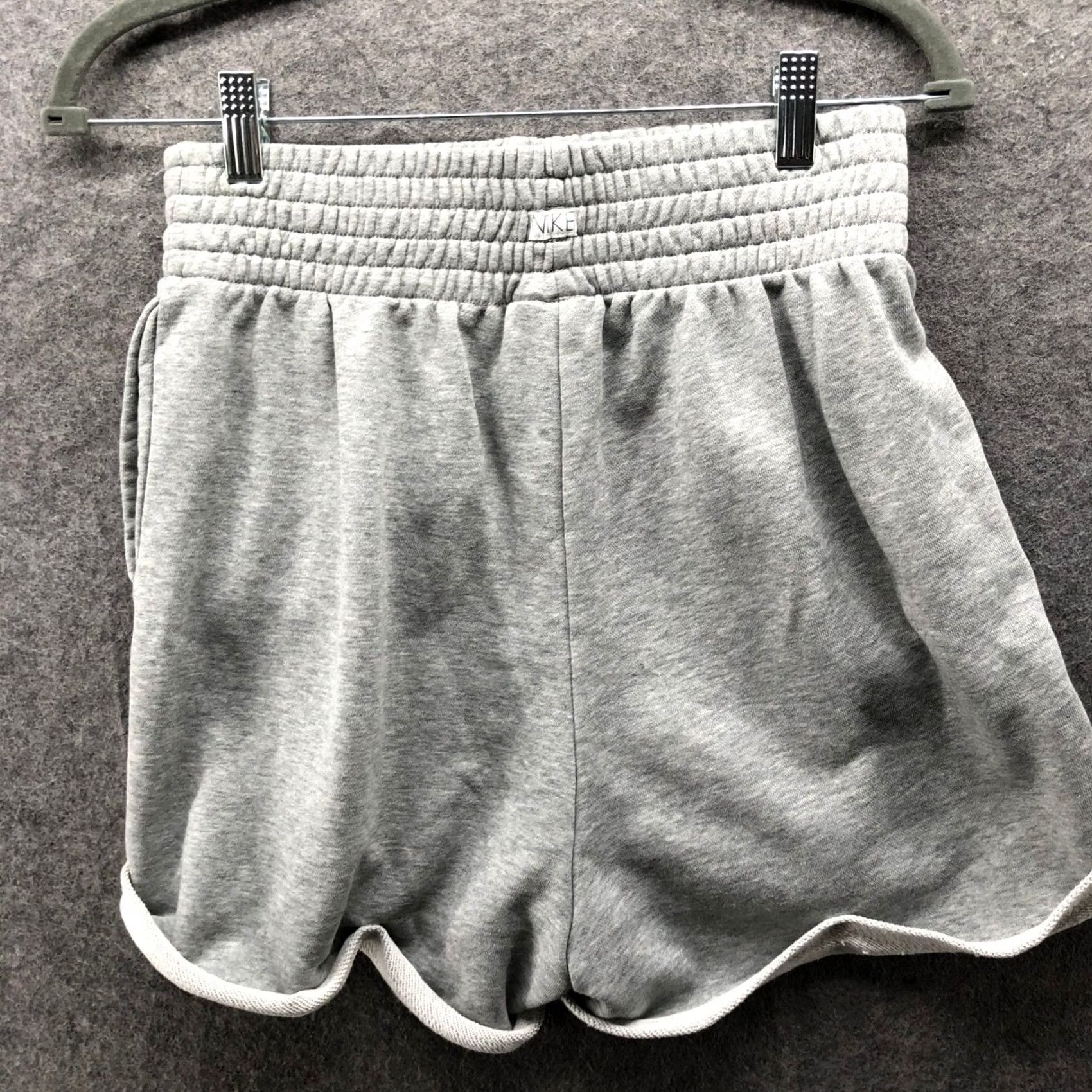 Nike Nike Sportswear Phoenix Fleece Sweat Shorts Womens S Gray High Rise Roll Cuff Size 28" / US 6 / IT 42 - 2 Thumbnail