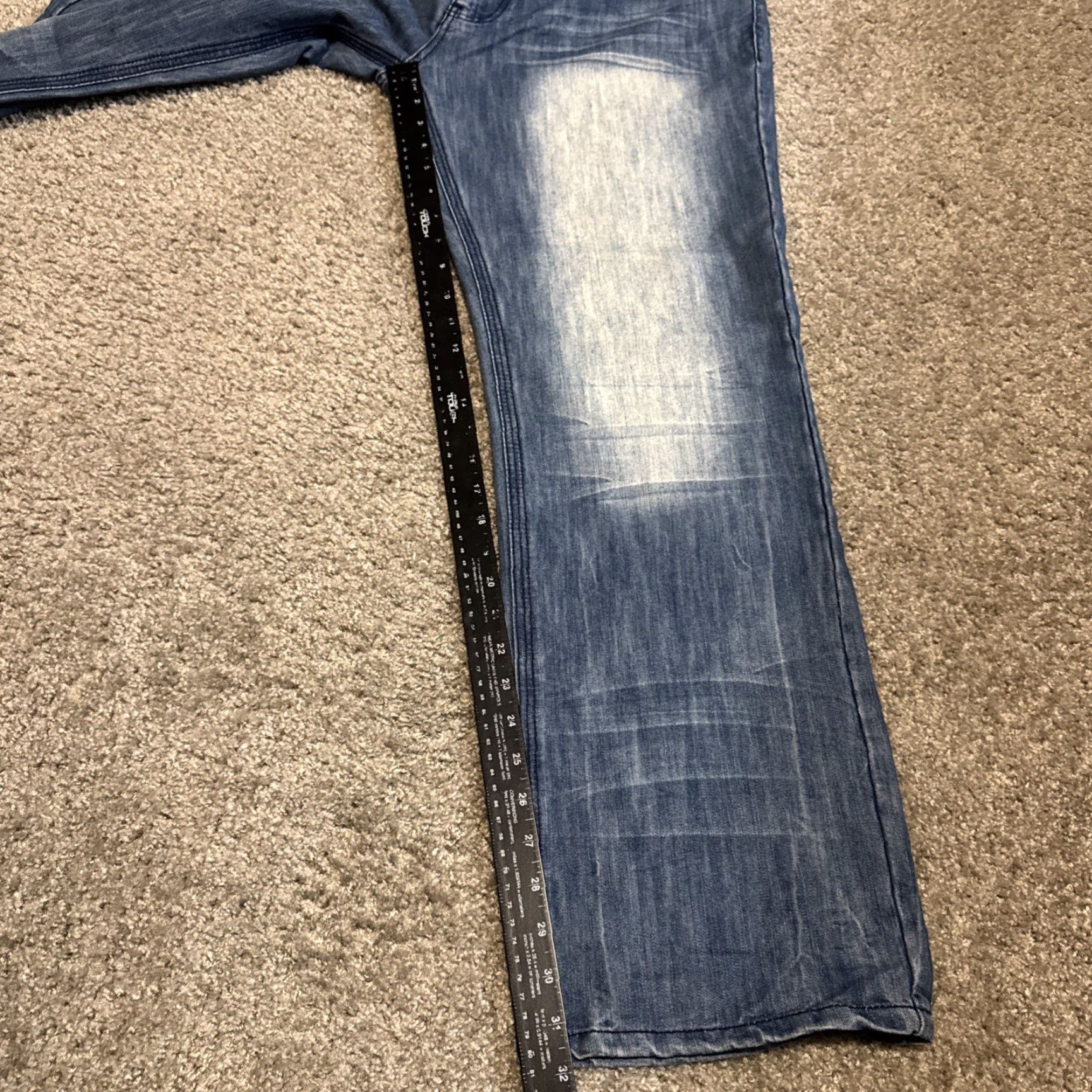 Vintage VINTAGE Halifax Baggy Wide Leg Jeans Denim Blue 38x32 Men Regular Inseam 32 Kings? Size US 38 / EU 54 - 5 Thumbnail