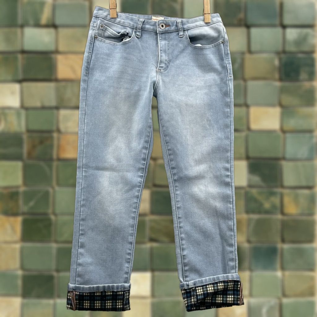 Weatherproof Weatherproof Vintage Flannel-Lined Jeans Women 31x27.5 Blue Straight Outdoor Size 24" / US 00 / IT 34 - 1 Thumbnail