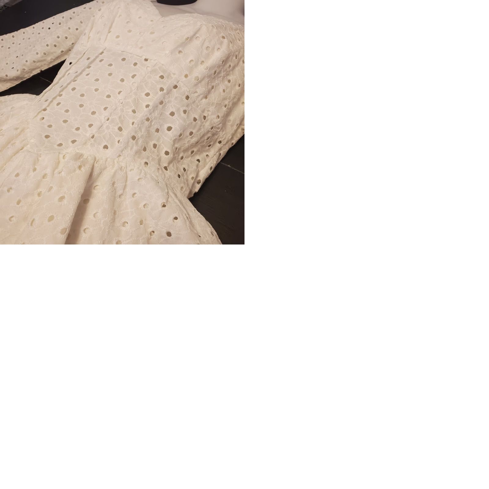 Vintage VINTAGE D & M Eyelet Lace Tiered Mini Dress Bohemian Cottagecore Cowgirl Western XS? Size M / US 6-8 / IT 42-44 - 9 Thumbnail