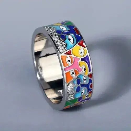 Vintage Unique Trendy Ring Size ONE SIZE - 5 Thumbnail