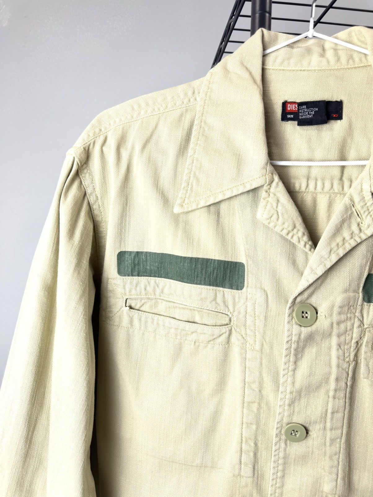 Diesel Rare Vintage Diesel Overshot Shirt Jacket Archive Black Gold Size US L / EU 52-54 / 3 - 4 Thumbnail