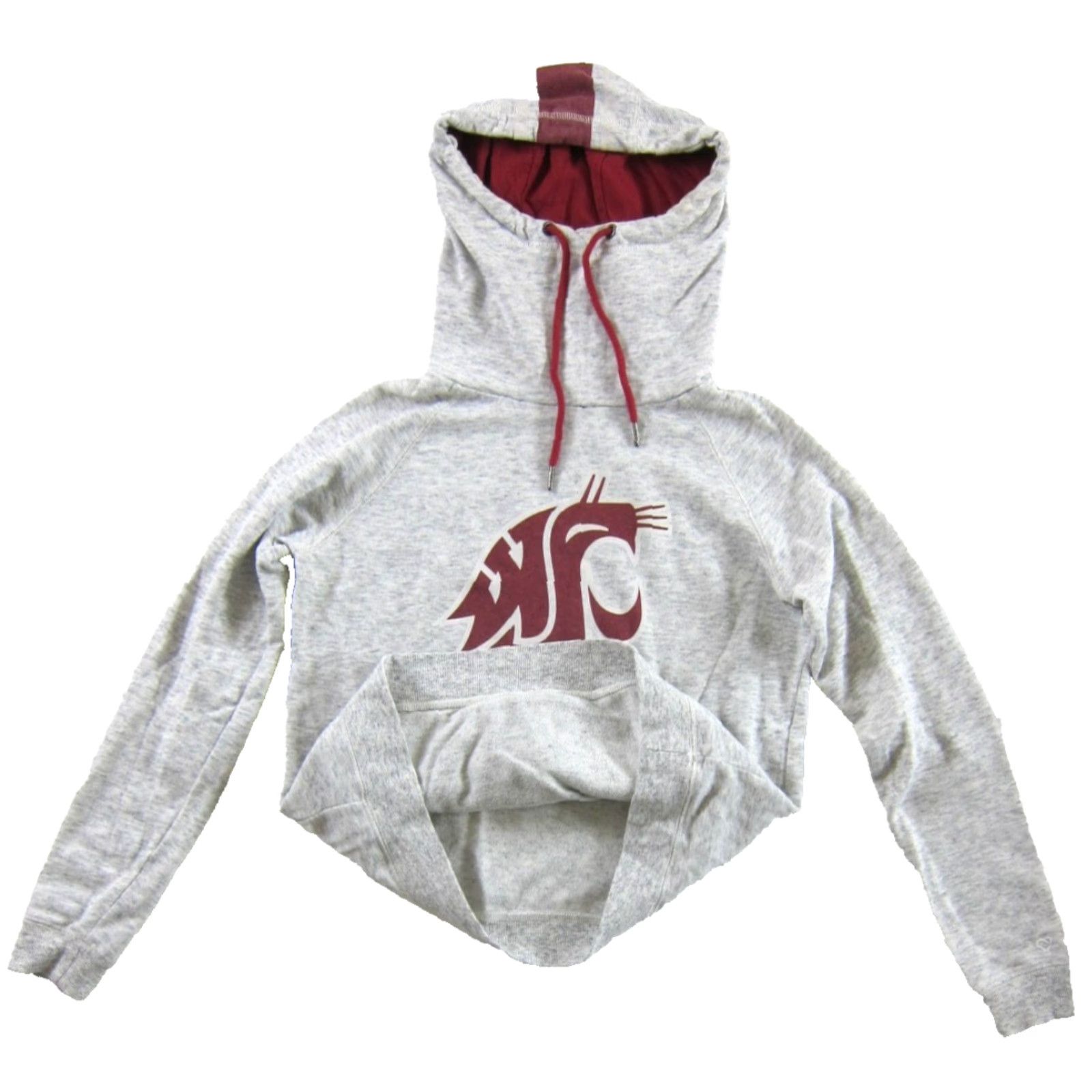 Vintage Colosseum Hoodie Women S Colosseum Grey Red Washington State University WSU Cougars Logo Hooded Pullover Sweatshirt Winter Fall Spring Shirt Size S / US 4 / IT 40 - 5 Thumbnail