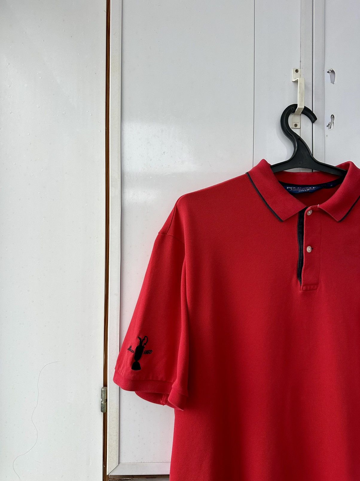 Polo Ralph Lauren Vintage Polo Ralph Lauren Red Polos Black Logo Size US XL / EU 56 / 4 - 3 Thumbnail