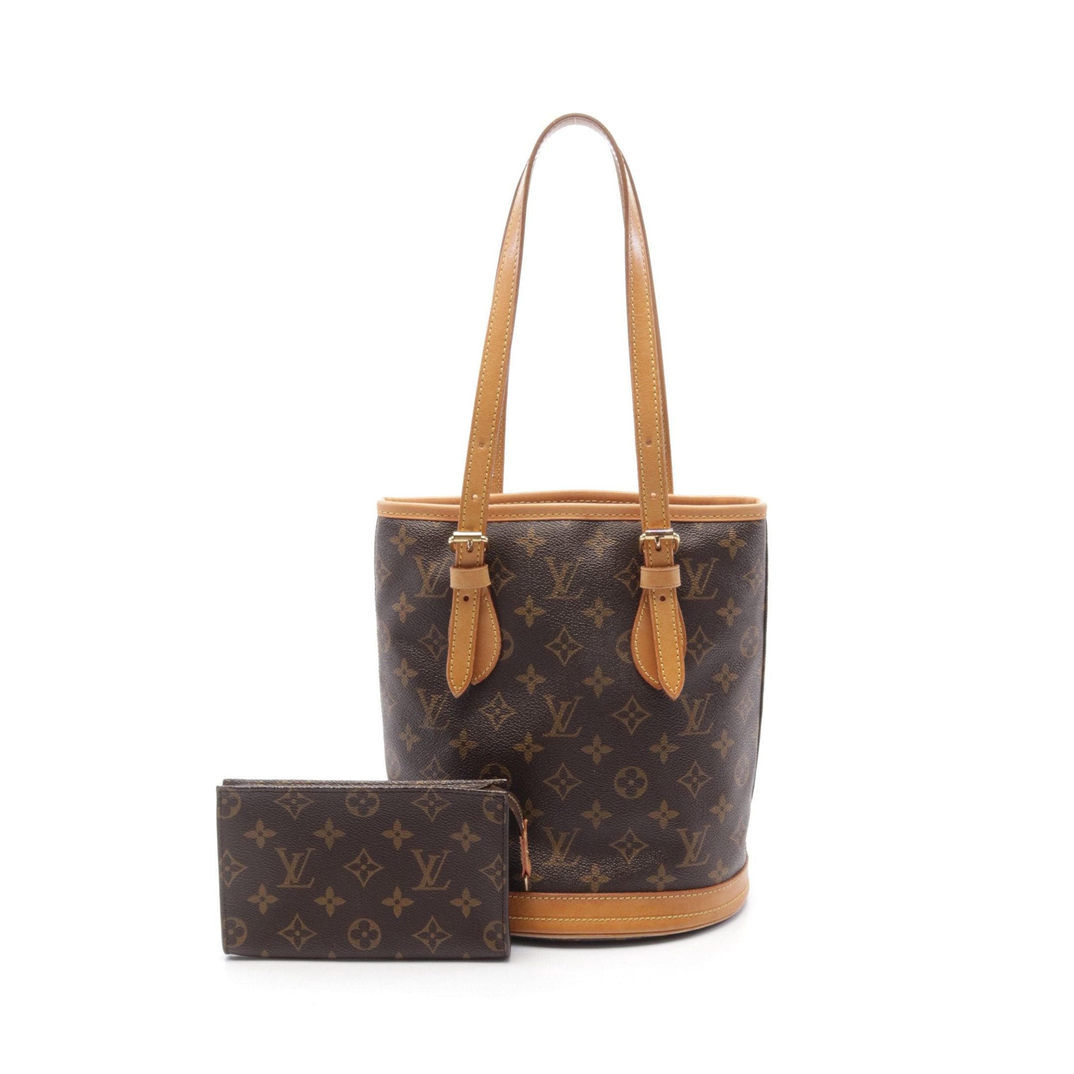 Louis Vuitton Louis Vuitton Bucket Pm Monogram Handbag Leather Brown Size ONE SIZE - 1 Thumbnail