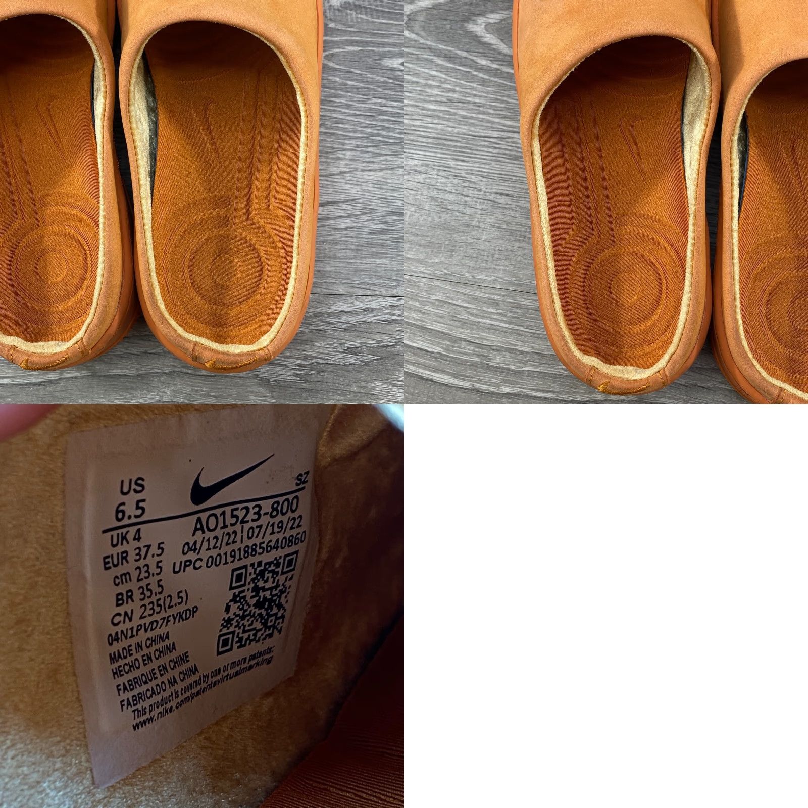 Nike Nike Air Force 1 Lover XX Slip On Mules Cinder Orange AO1523-800 Womens Size 6.5 Size ONE SIZE - 8 Thumbnail