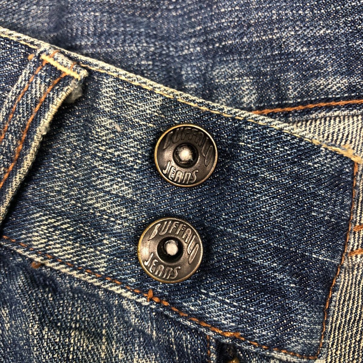 Japanese Brand Buffalo Jeans Y2K Moto Seam Denim — Early 2000s Archive Fade Size 33" - 20 Thumbnail