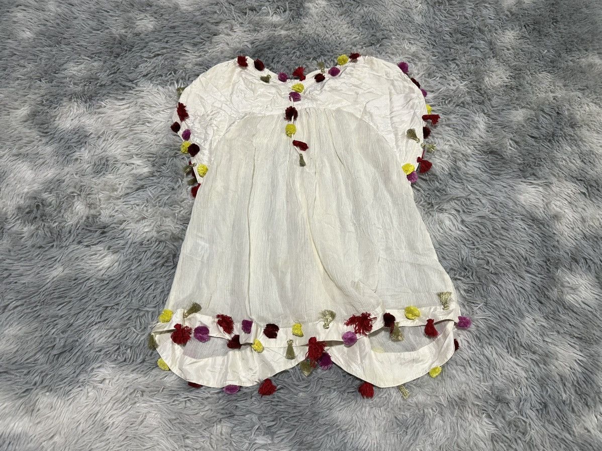 Tsumori Chisato 🔥 Rare Vintage Tsumori Chisato Rainbow Pom Pom Tassel Blouse Size M / US 6-8 / IT 42-44 - 6 Thumbnail