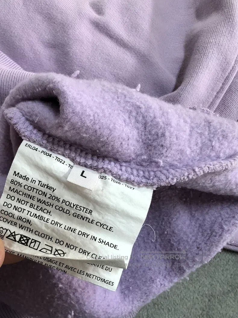 ERL ERL Purple Hooded Sweatshirt Size L / US 10 / IT 46 - 4 Thumbnail