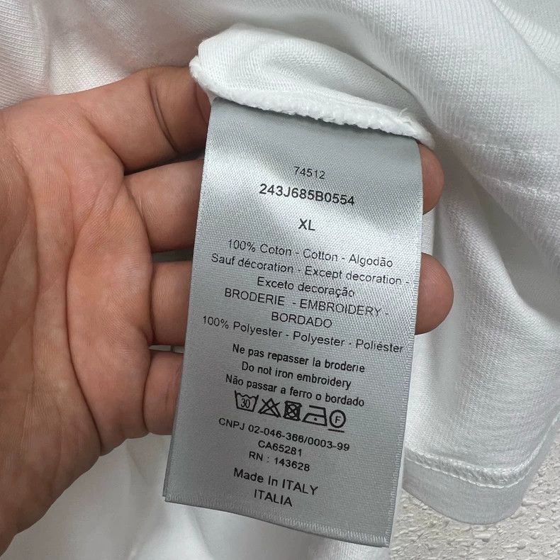 Dior Dior White chest embroidered alphabet nameplate Logo short Size US XL / EU 56 / 4 - 5 Thumbnail